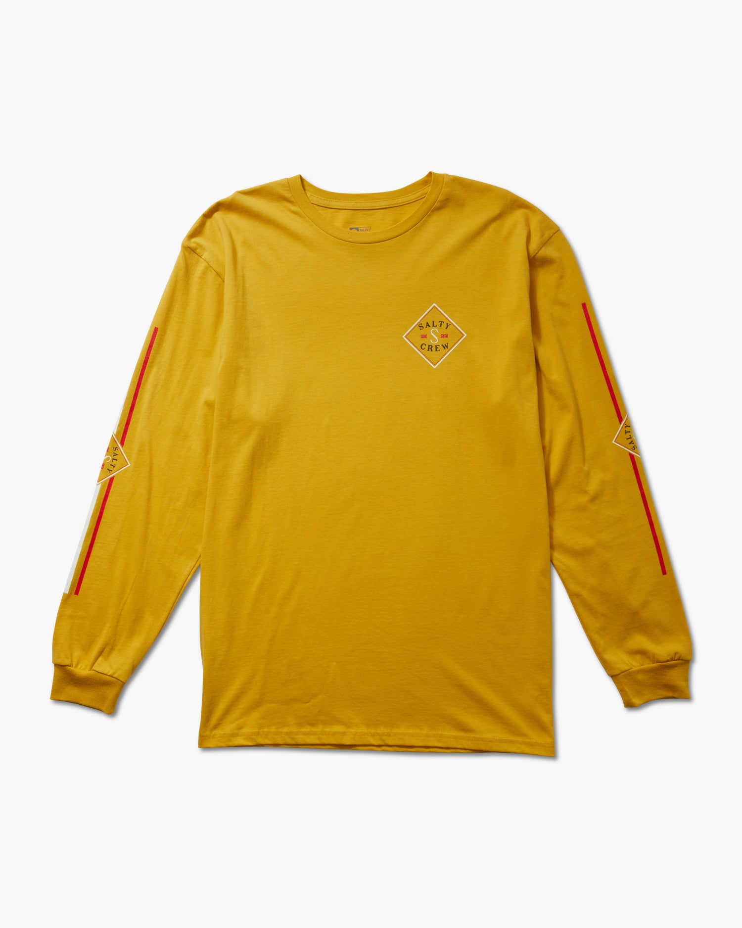 front view of Tippet Color Mustard L/S Premium Tee