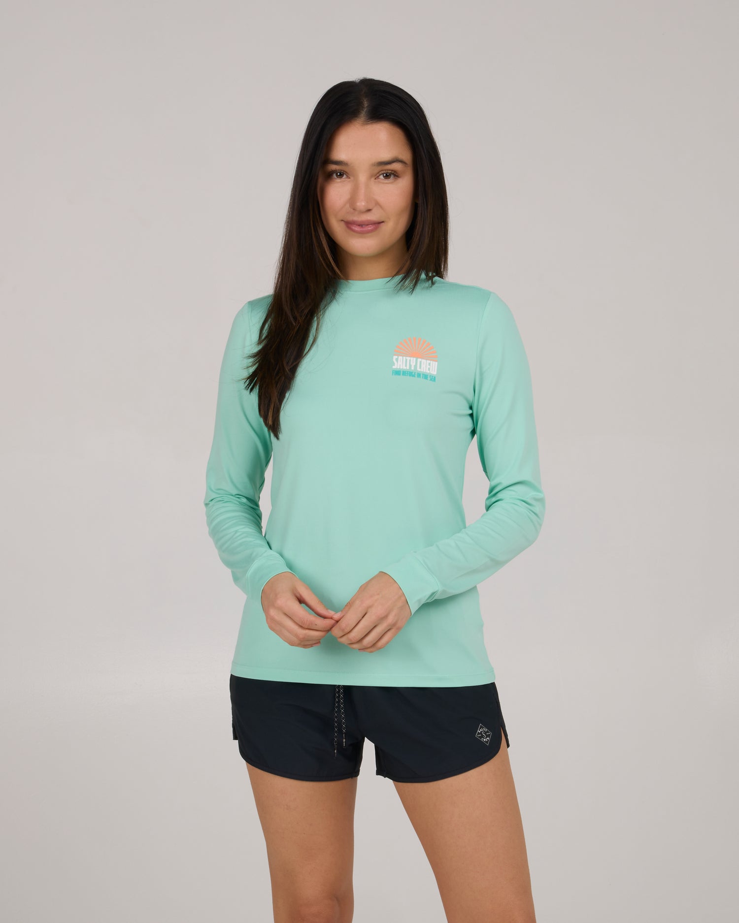 front view of In The Rays Sunshirt - Mint