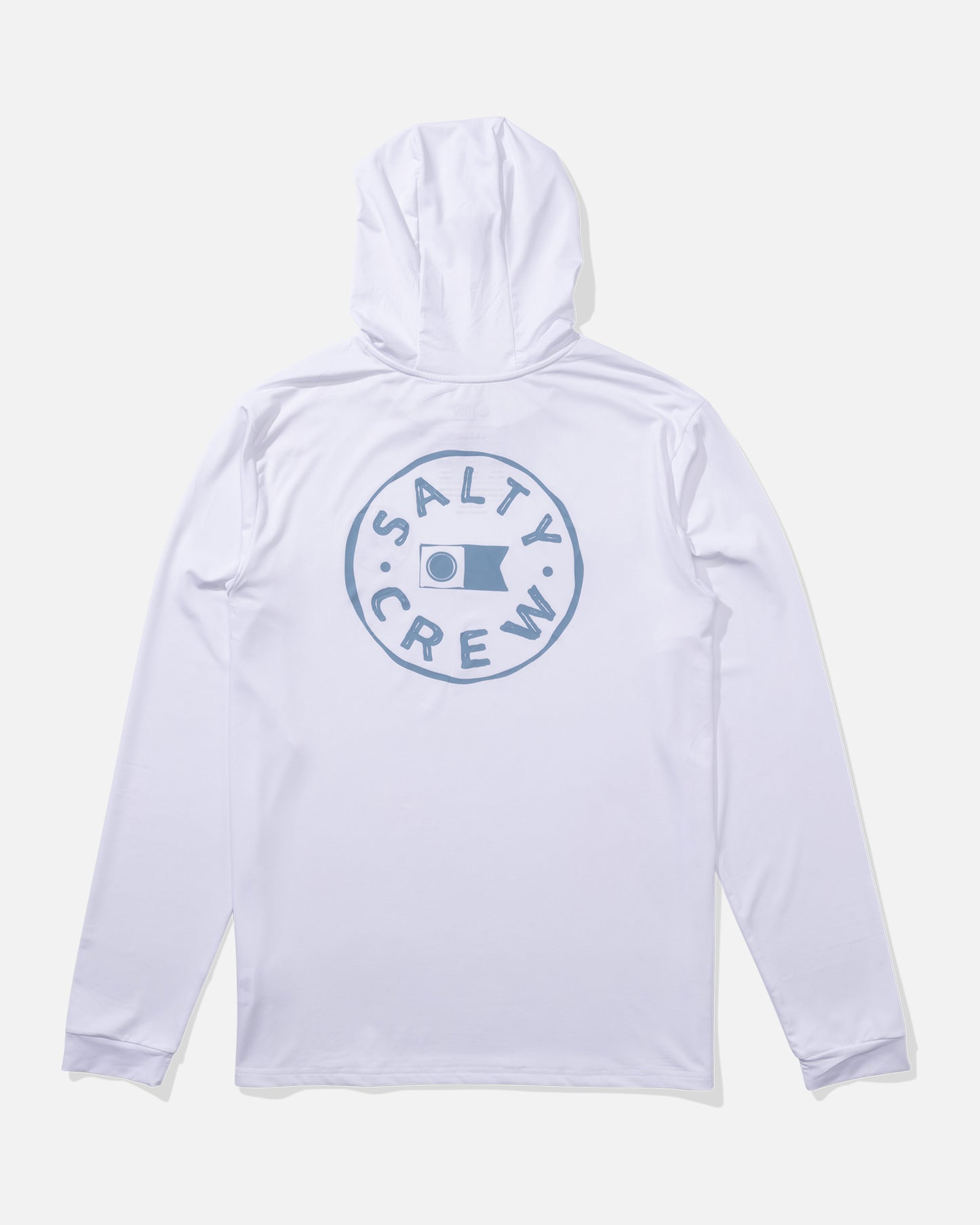 back view of Watermark Hoodie Sunshirt - White