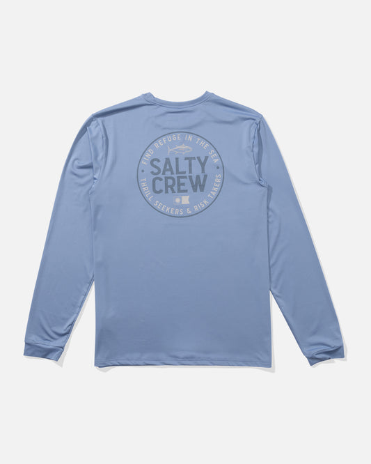 back view of Legendary Long Sleeve Sunshirt - Marine Blue