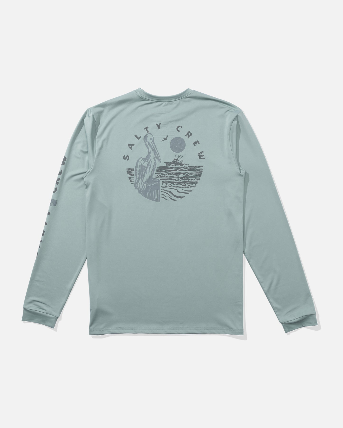 back view of Stake Out Long Sleeve Sunshirt - Mackerel