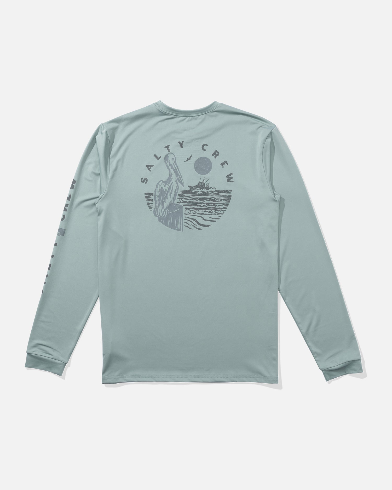 back view of Stake Out Long Sleeve Sunshirt - Mackerel