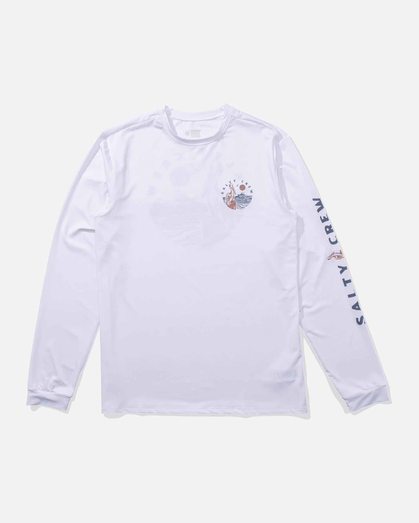 front view of Stake Out Long Sleeve Sunshirt - White