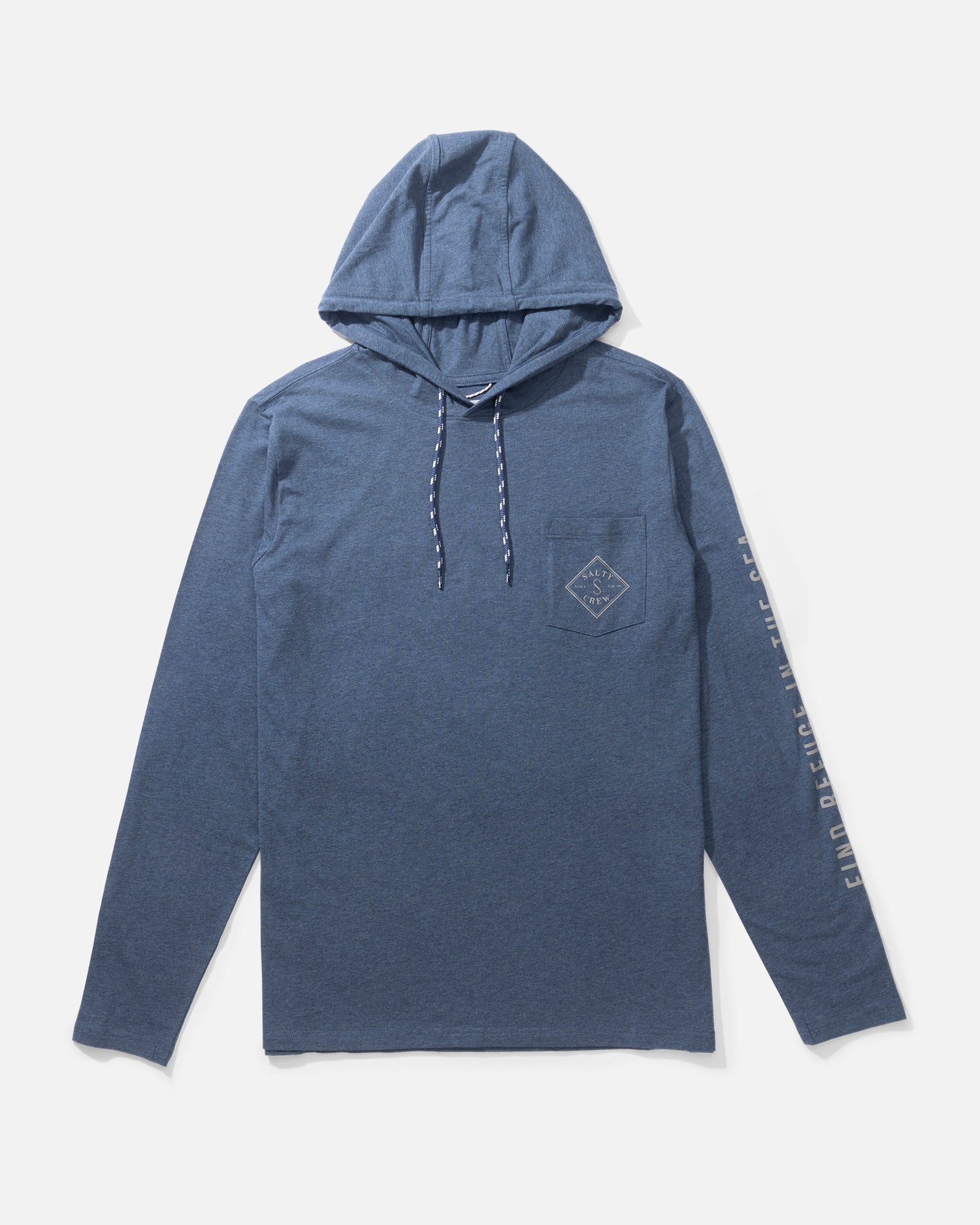 front view of Tippet Pocket UV Hoodie Sunshirt - Navy