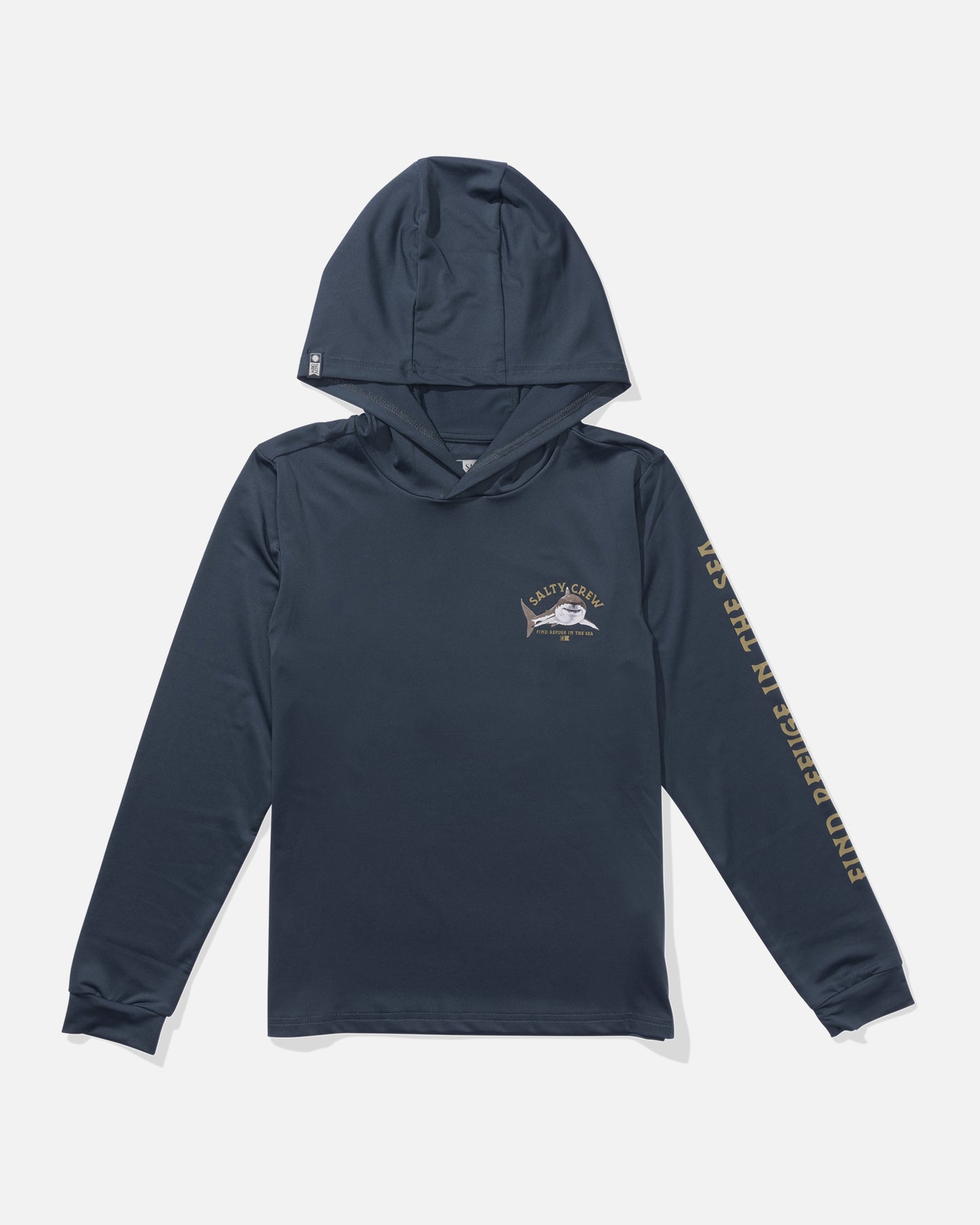 front view of Lurking Boys Sunshirt Hoodie - Bluefin