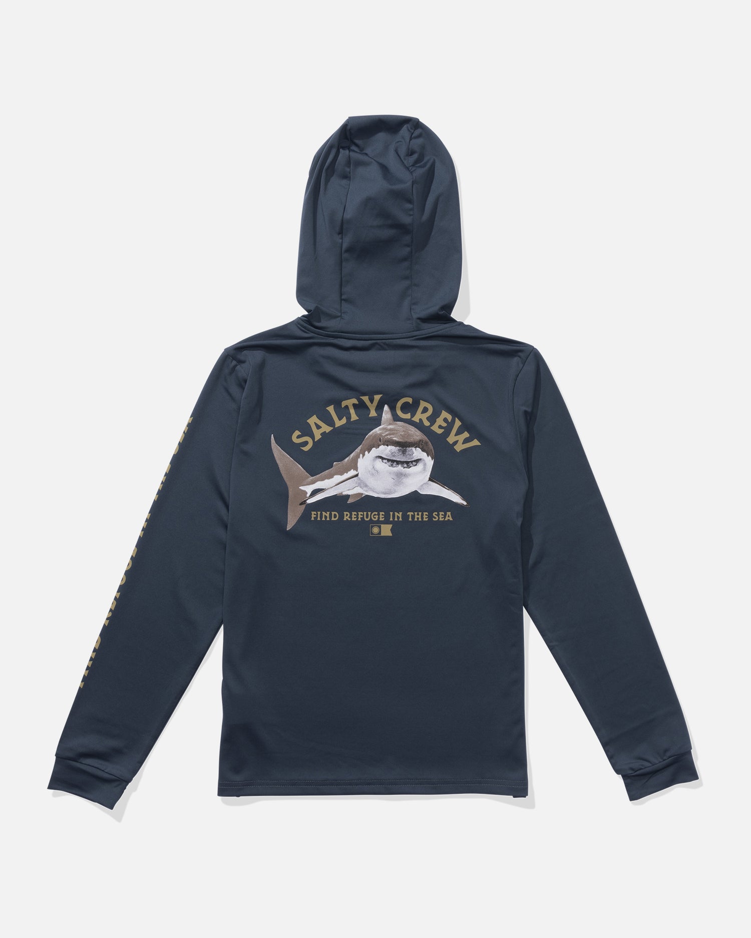 back view of Lurking Boys Sunshirt Hoodie - Bluefin