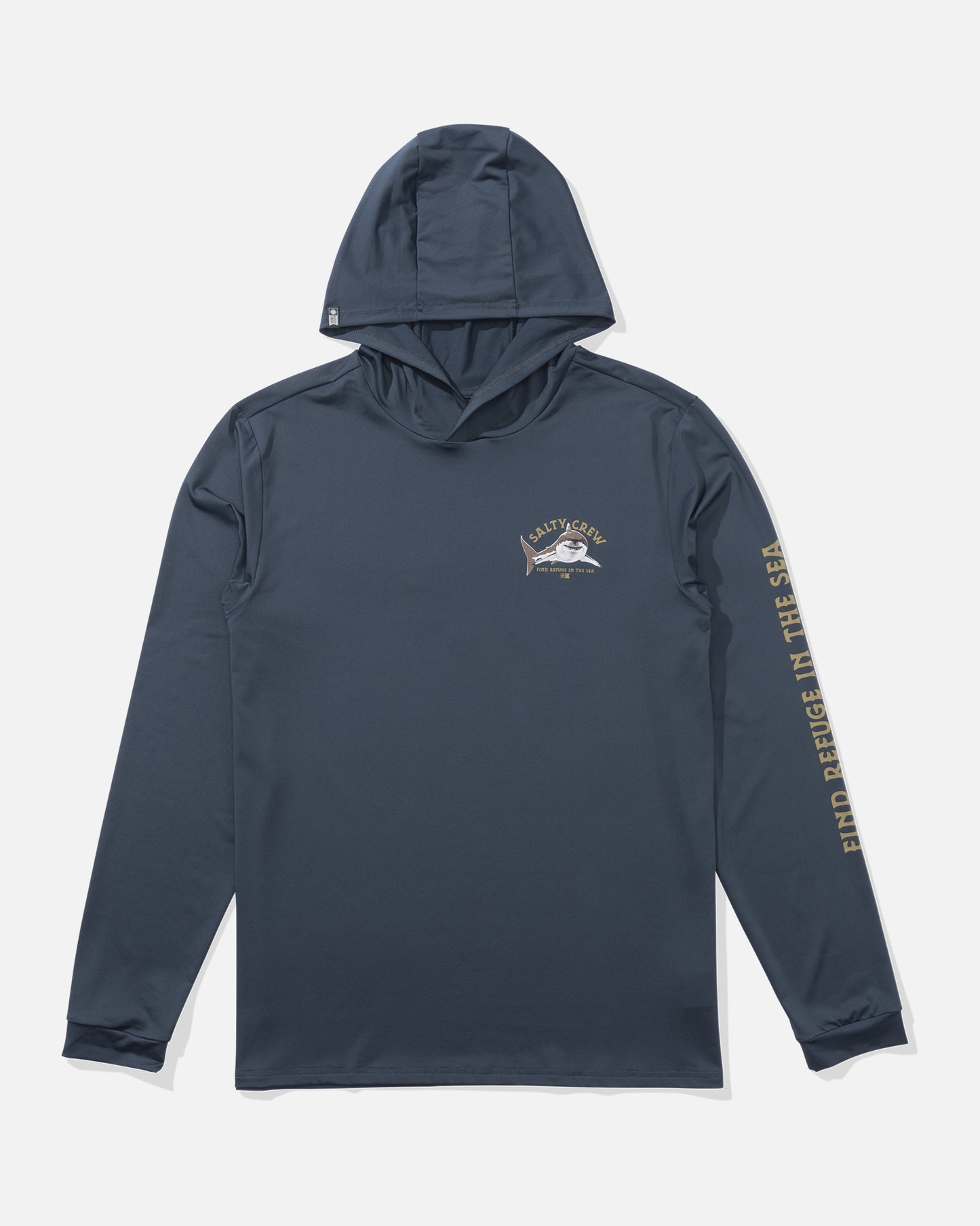 front view of Lurking Hoodie Sunshirt - Bluefin