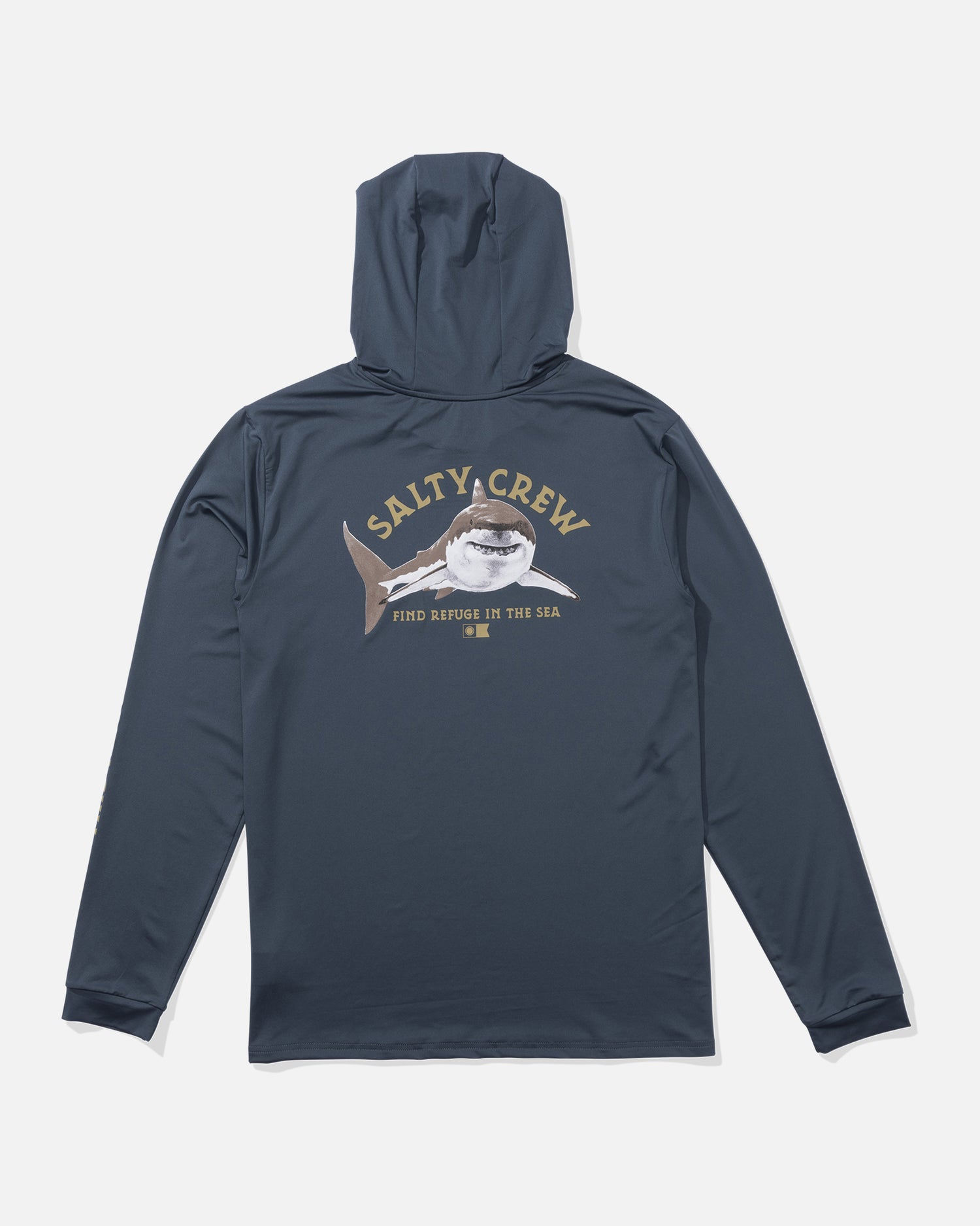 back view of Lurking Hoodie Sunshirt - Bluefin