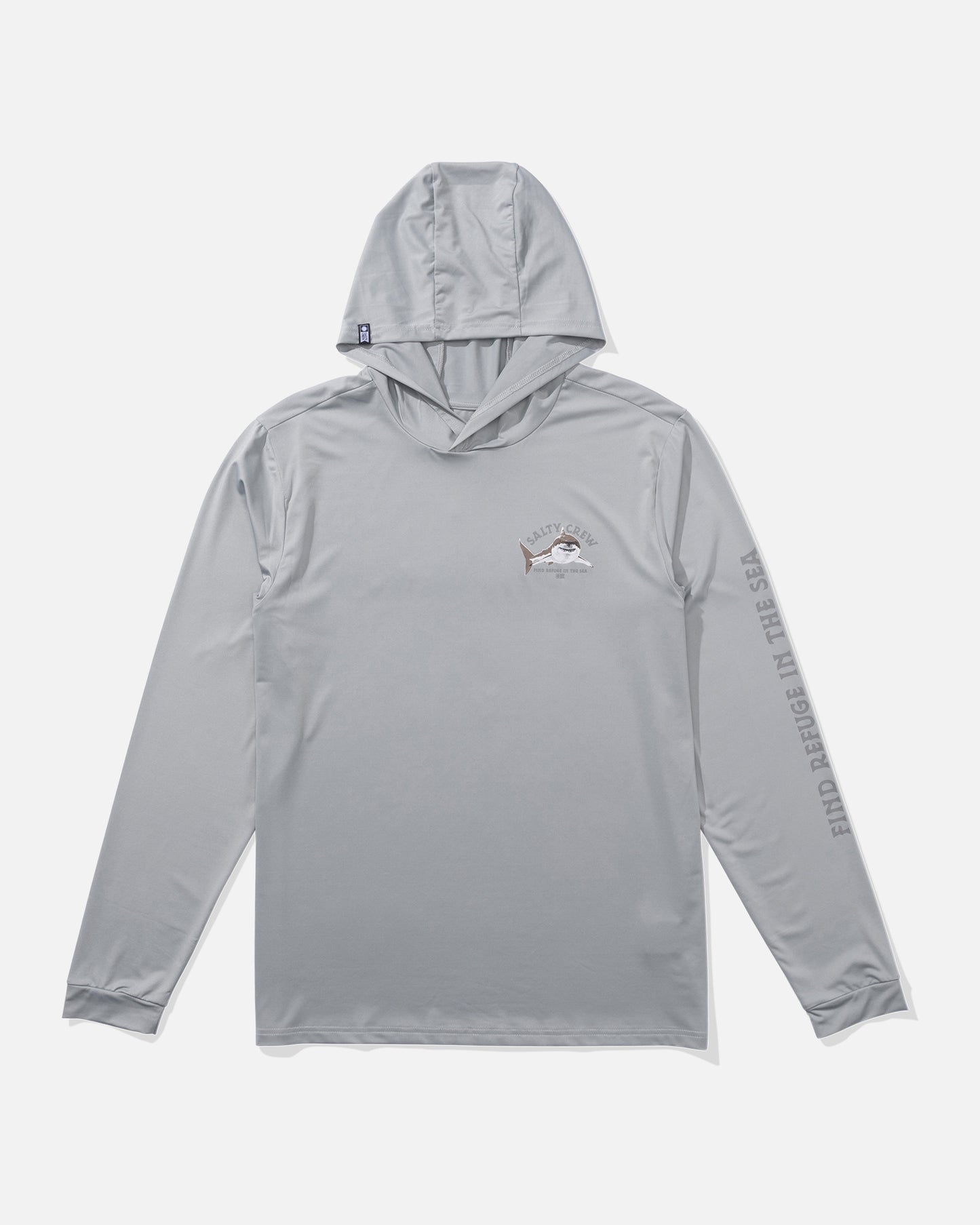 front view of Lurking Hoodie Sunshirt - Silver