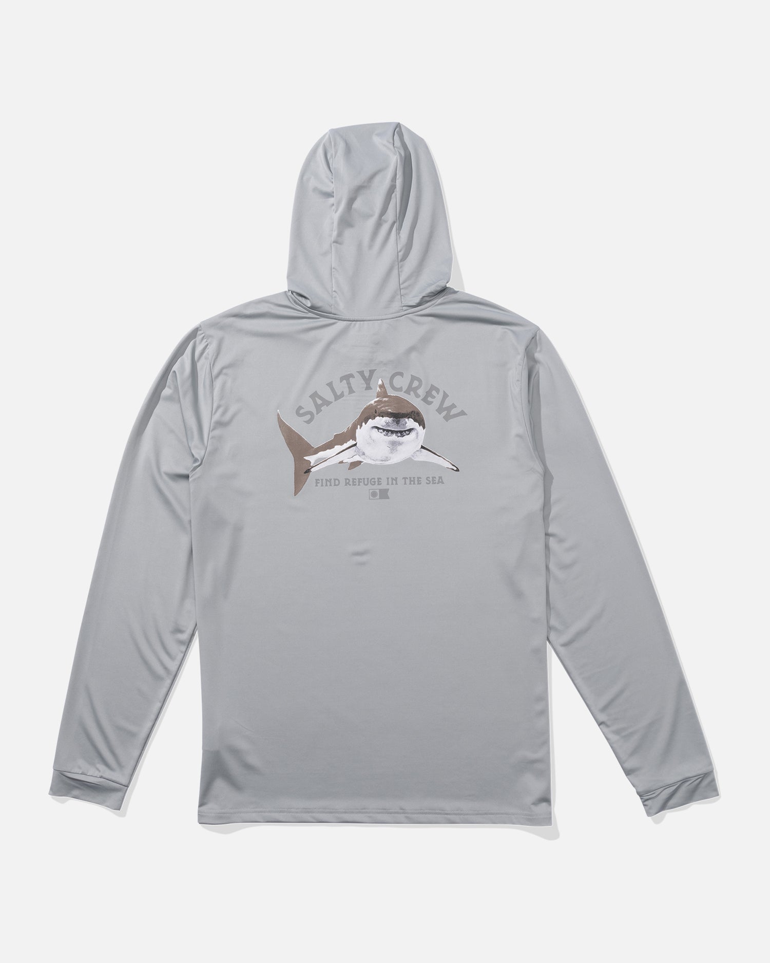 back view of Lurking Hoodie Sunshirt - Silver