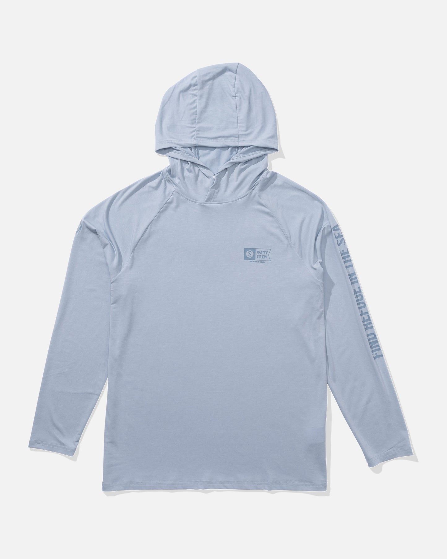 front view of Mariner Lite UV Hoodie - Blue Fog