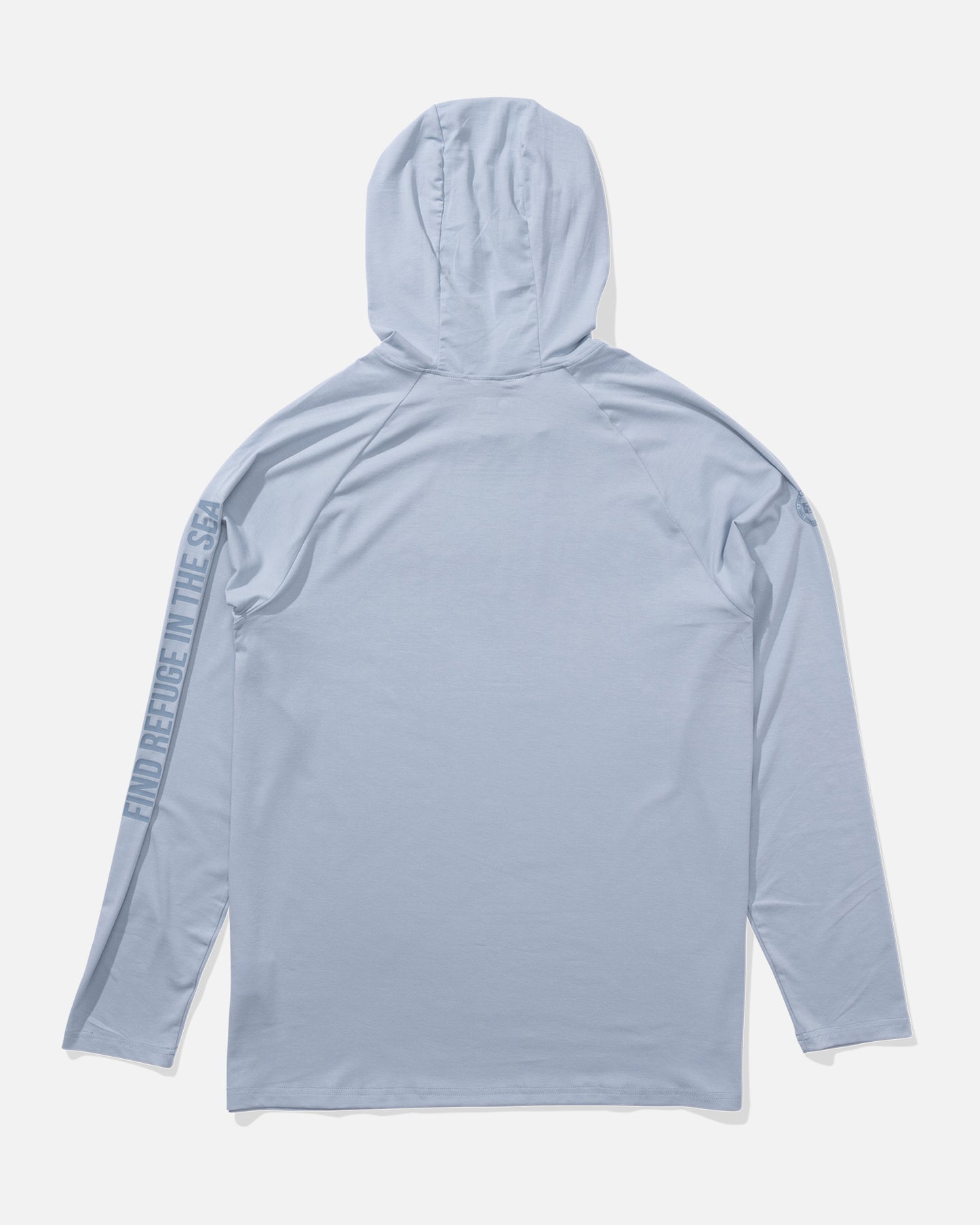 back view of Mariner Lite UV Hoodie - Blue Fog