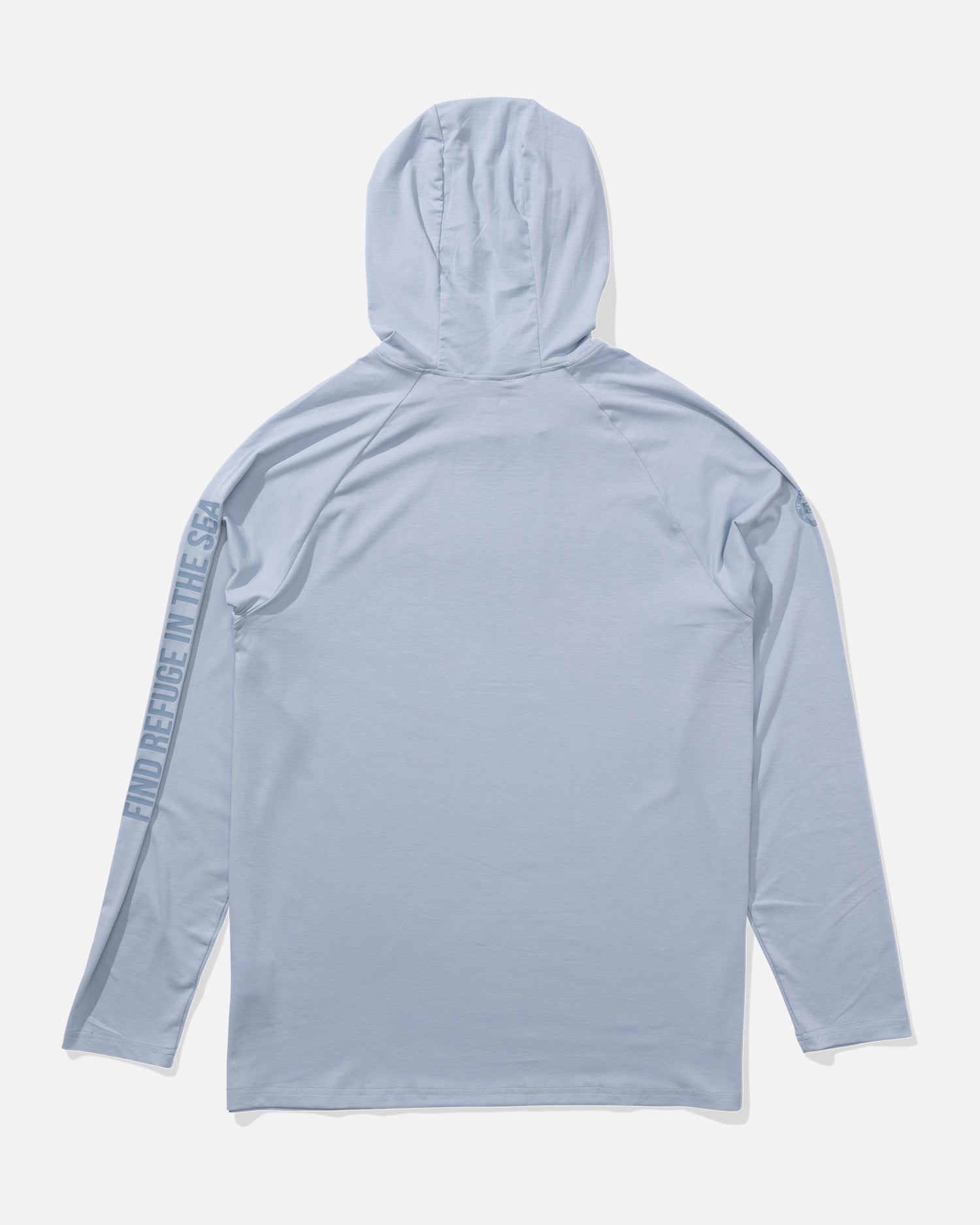 back view of Mariner Lite UV Hoodie - Blue Fog