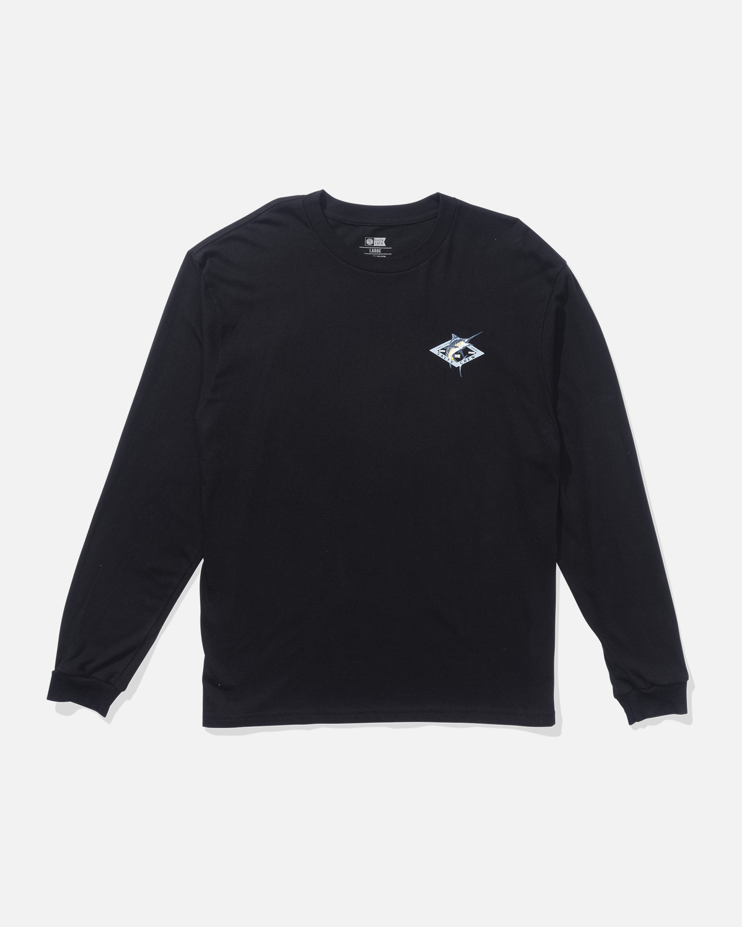 front view of Diamond Marlin Long Sleeve Tee - Black