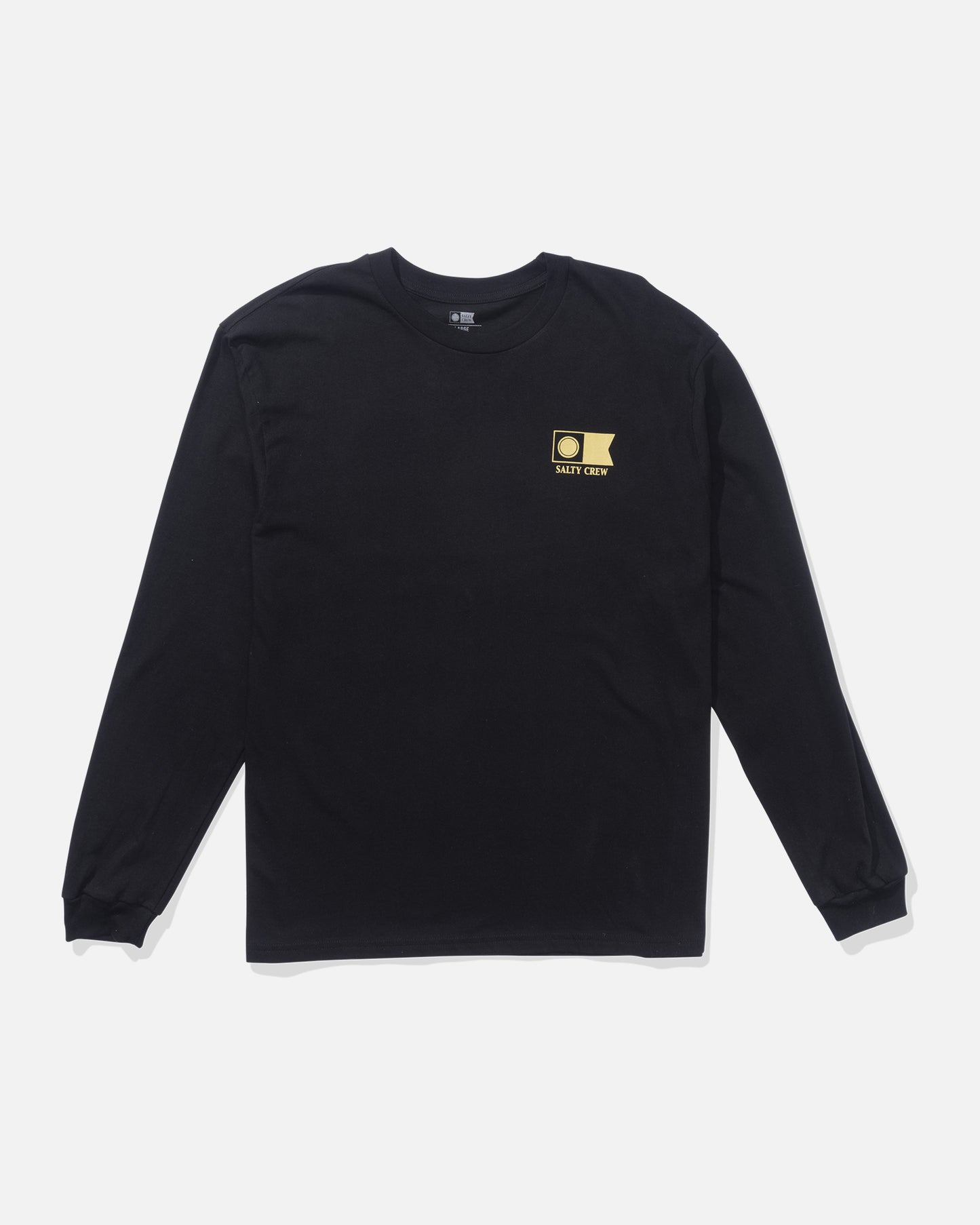 front view of Flagship Long Sleeve Tee - Black