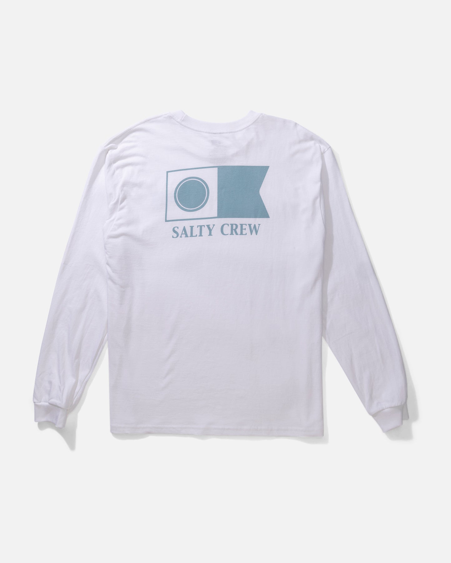 back view of Flagship Long Sleeve Tee - White