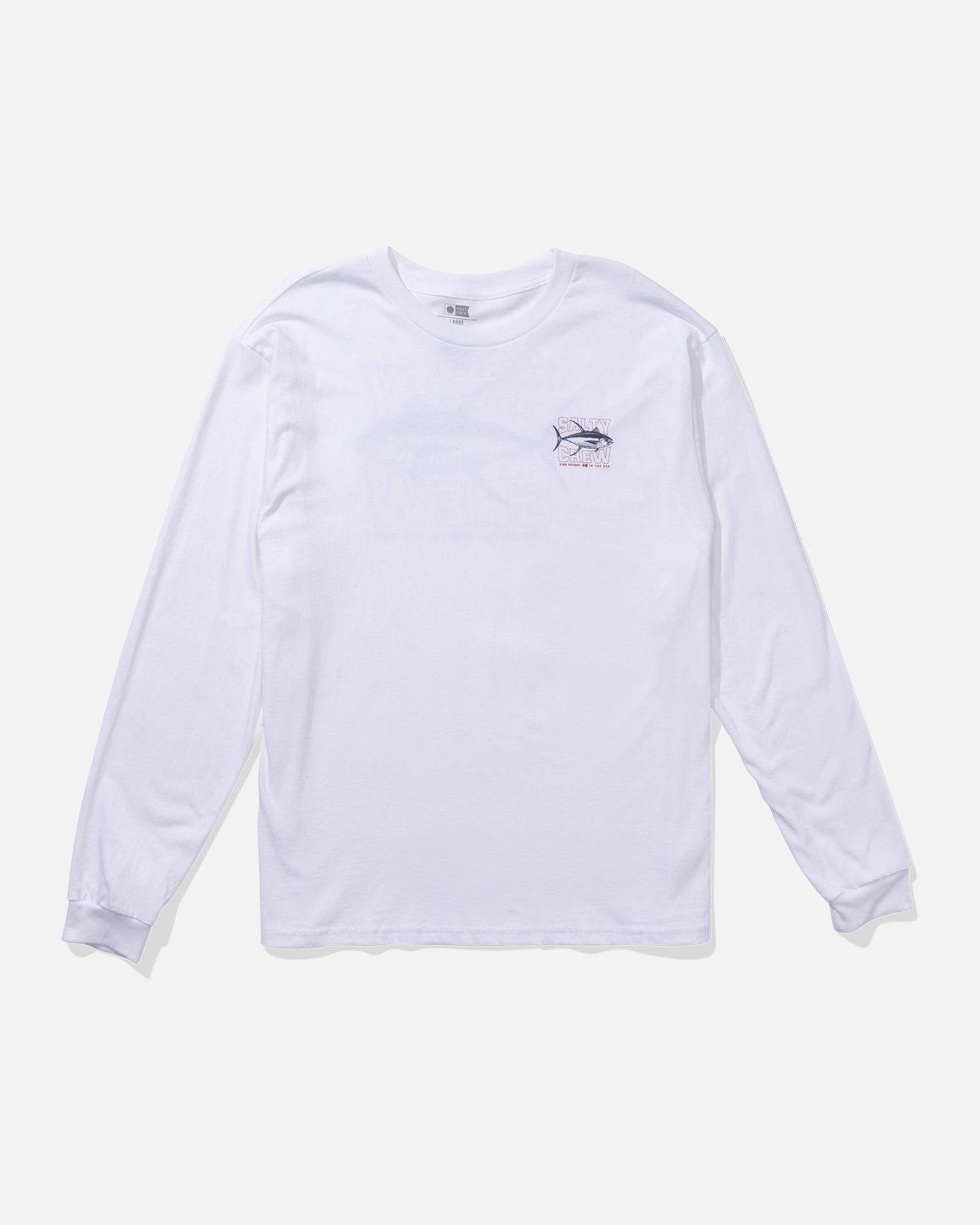 front view of Big Game Long Sleeve Tee - White