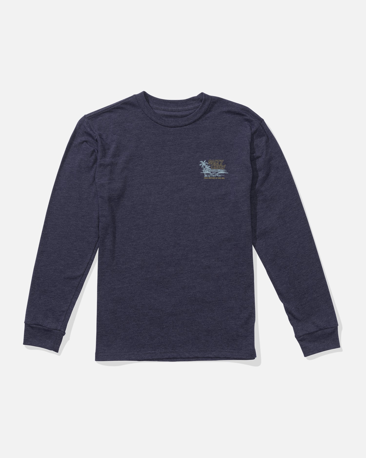 front view of A Frame Boys Long Sleeve Tee - Navy Heather