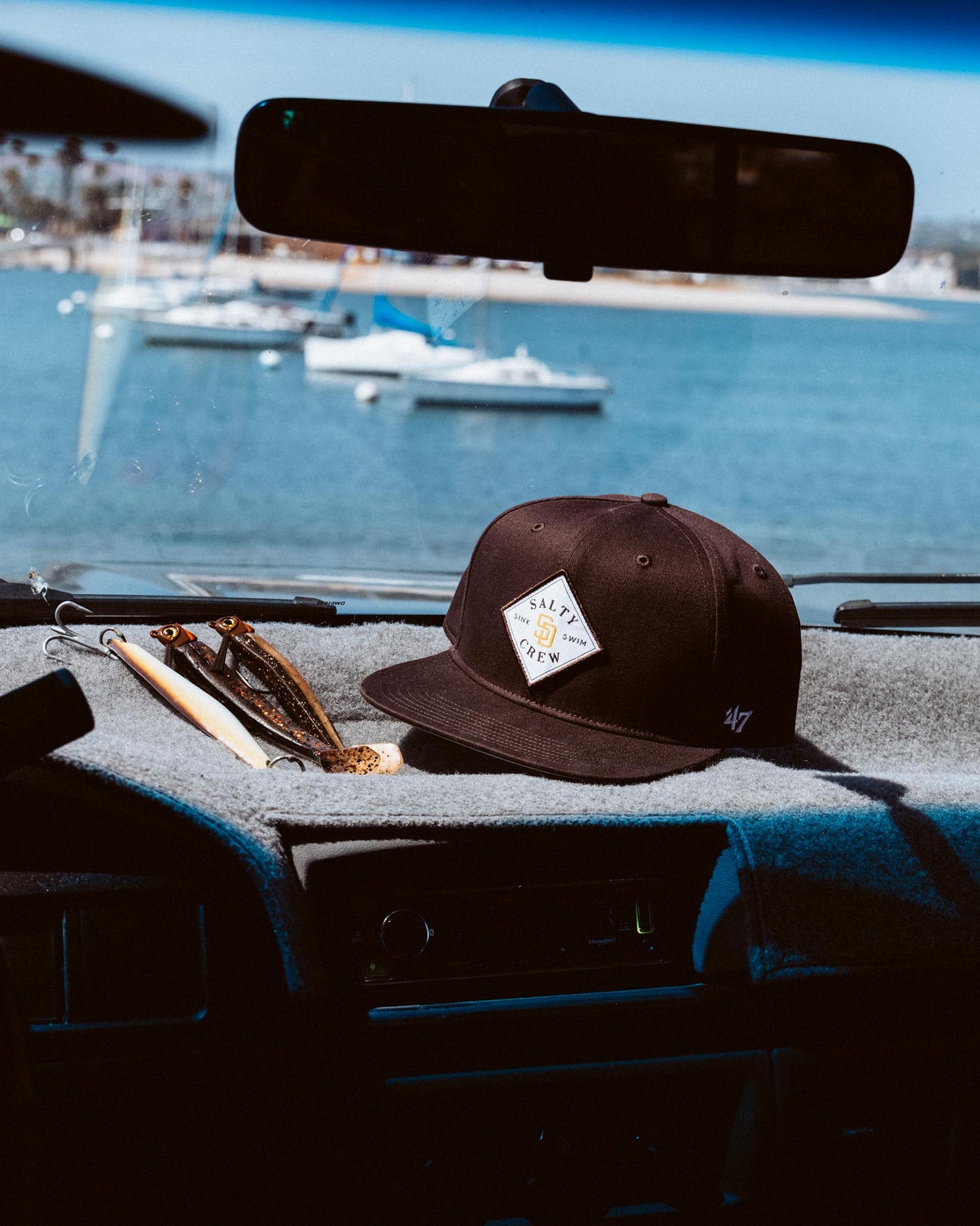 Salty Crew x Padres x 47 Brown Structured Snapback