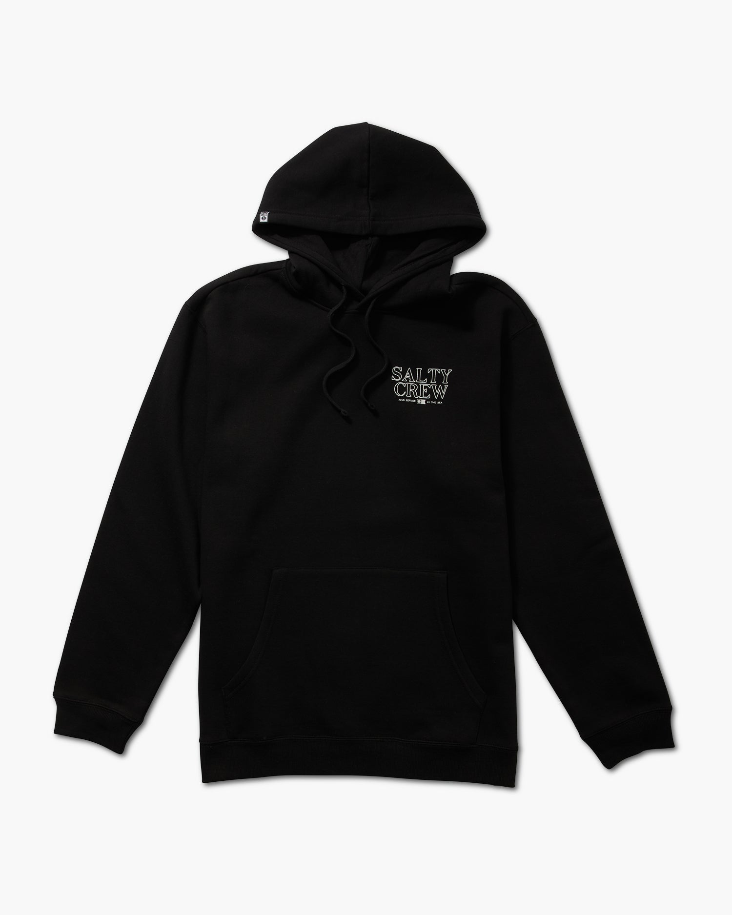 front view of Brother Bruce Black Hood Fleece