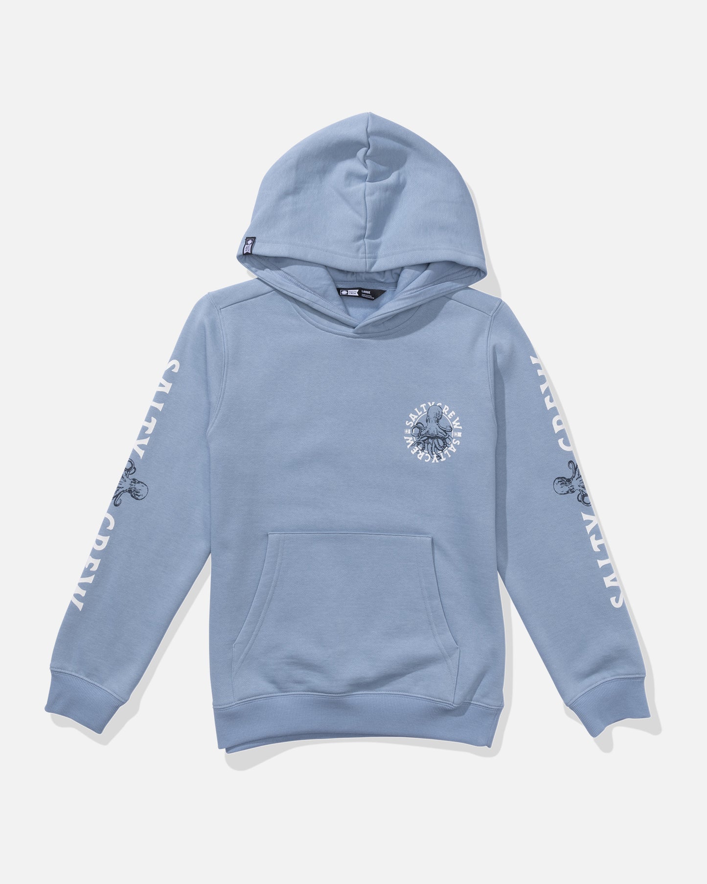 front view of Tentacles Boys Hoodie - Marine Blue