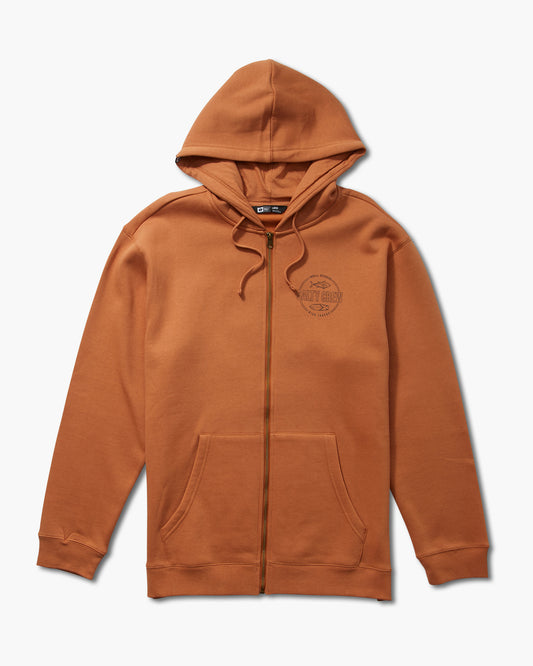 front view of Outlined Sierra Zip Fleece