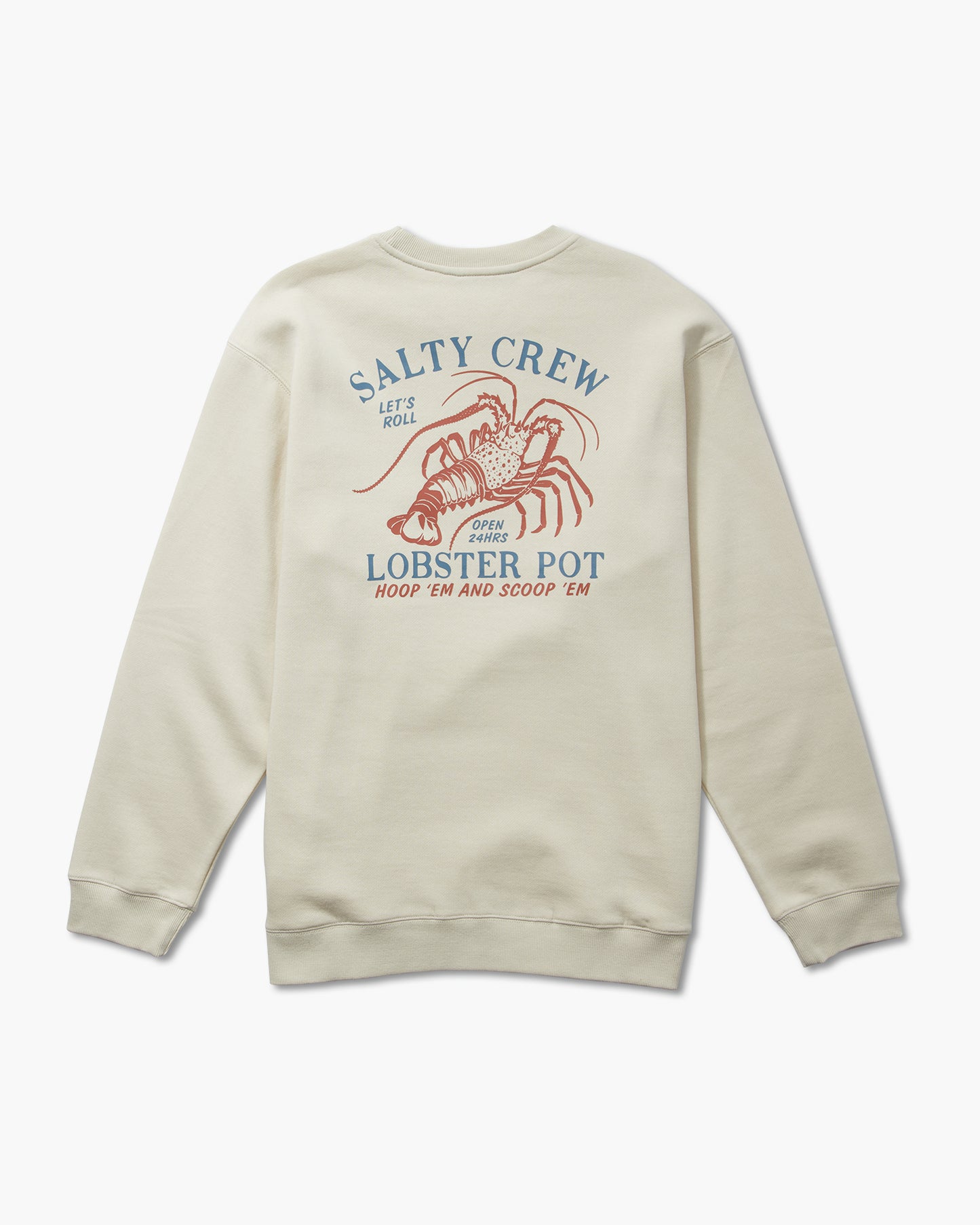 back view of Lobster Pot Bone Crew Fleece