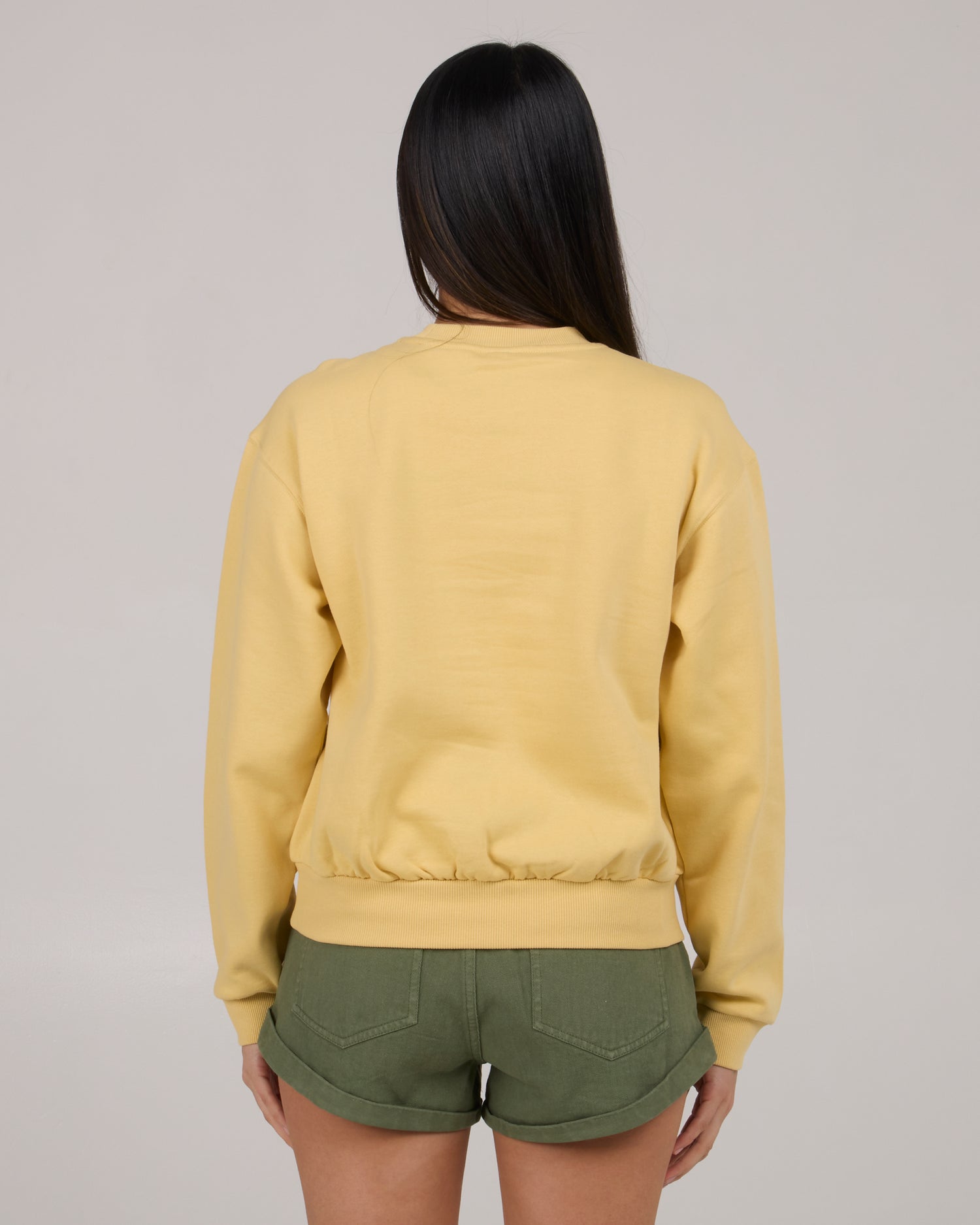 back view of Queen Palm Crew - Dusty Gold