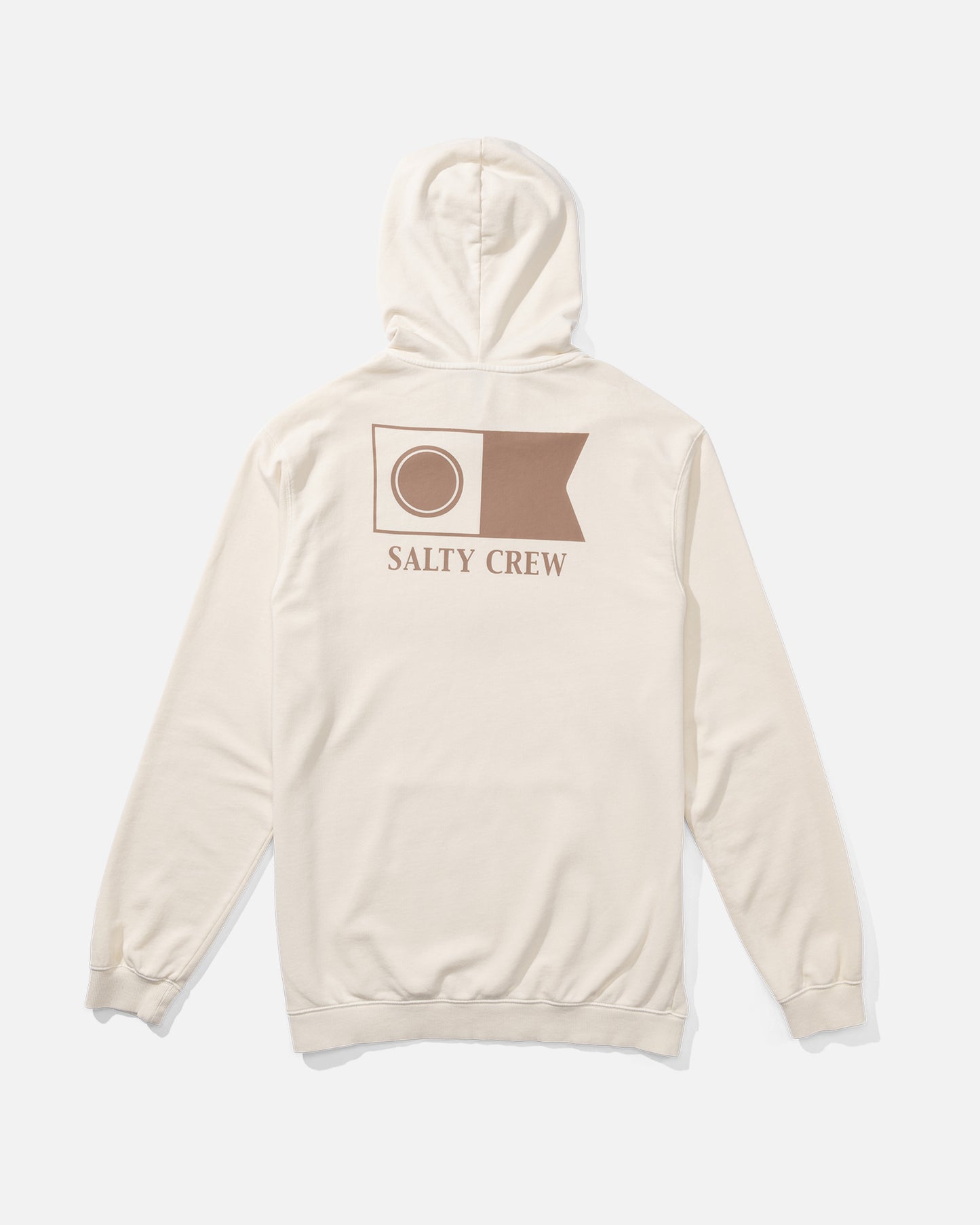 back view of Flagship Fleece Hoodie - Salt