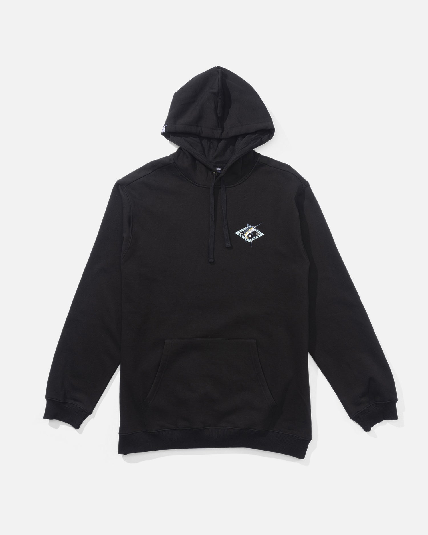 front view of Diamond Marlin Fleece Hoodie - Black