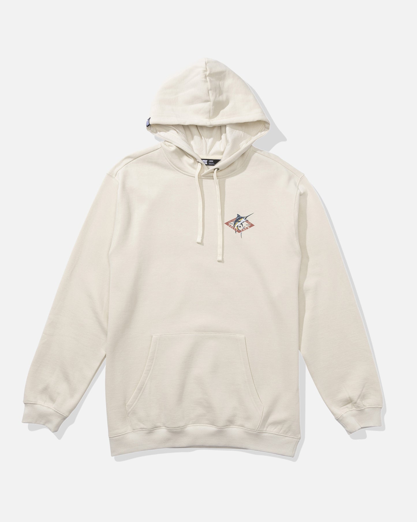 front view of Diamond Marlin Fleece Hoodie - Bone