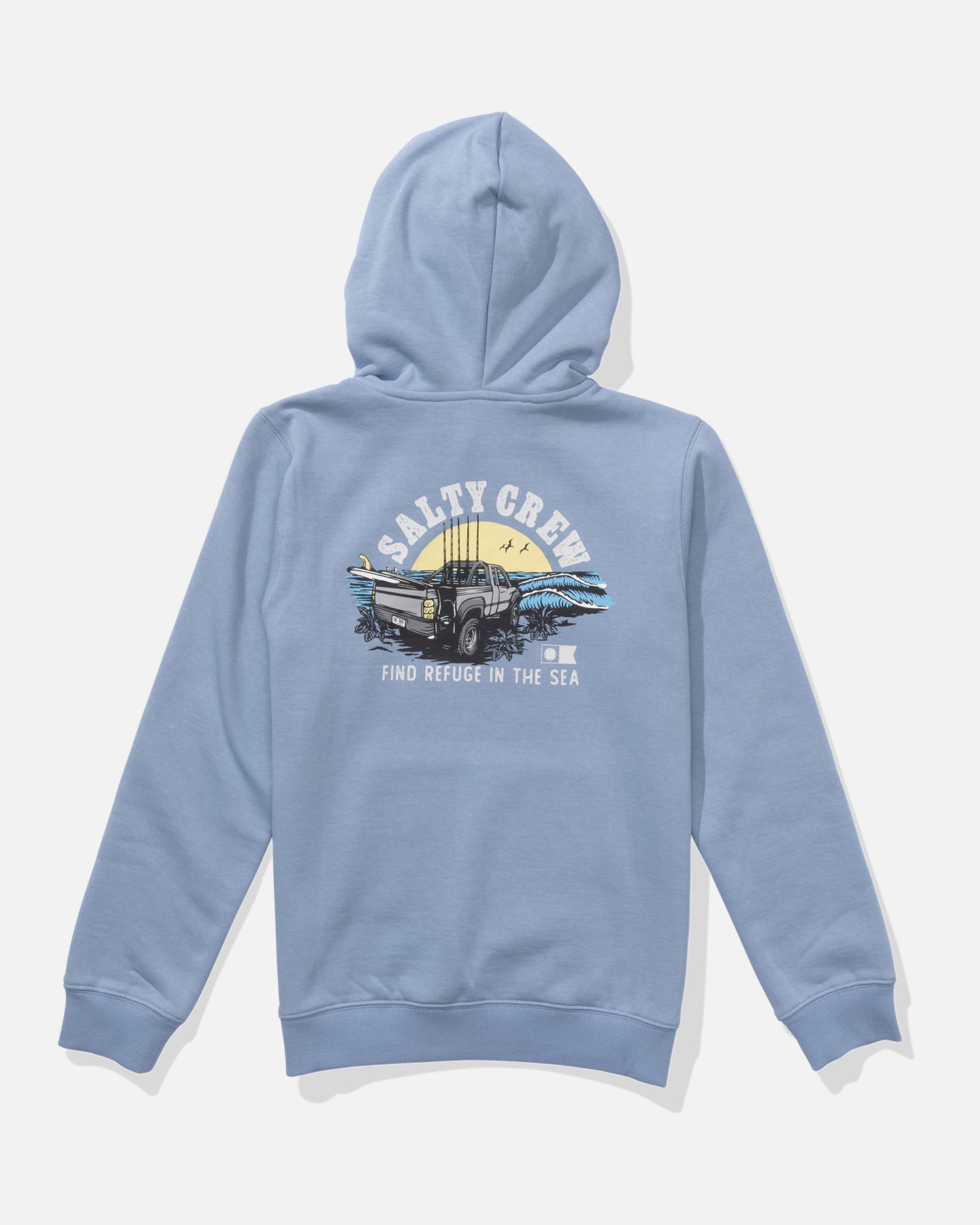 back view of Lifted Boys Hoodie - Marine Blue