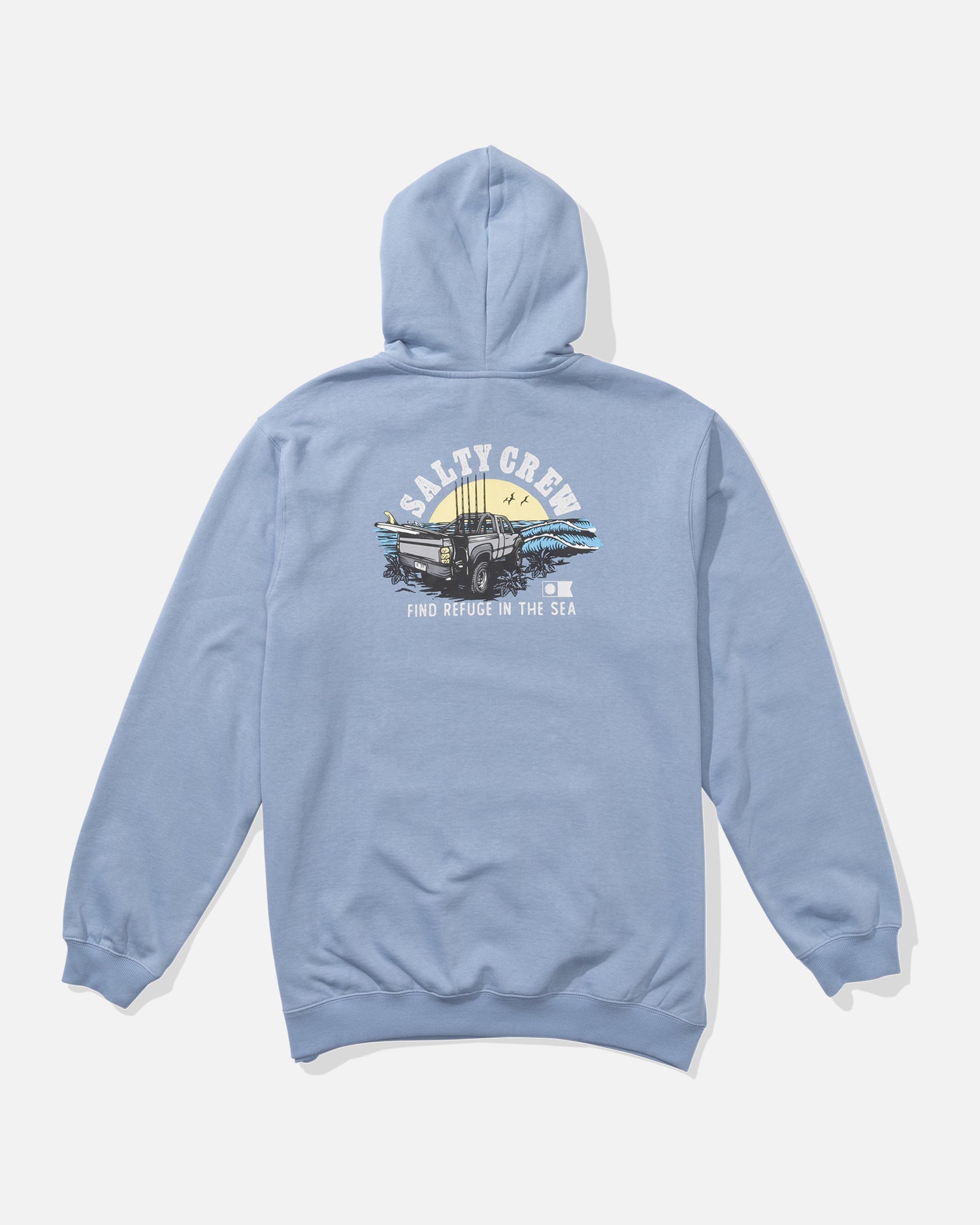 back view of Lifted Fleece Hoodie - Marine Blue