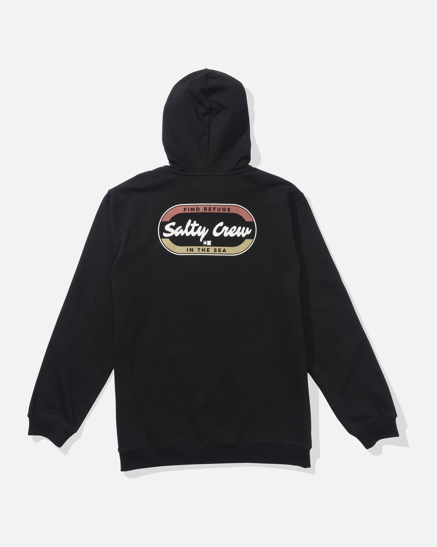 back view of Capsule Zip Fleece Hoodie - Black