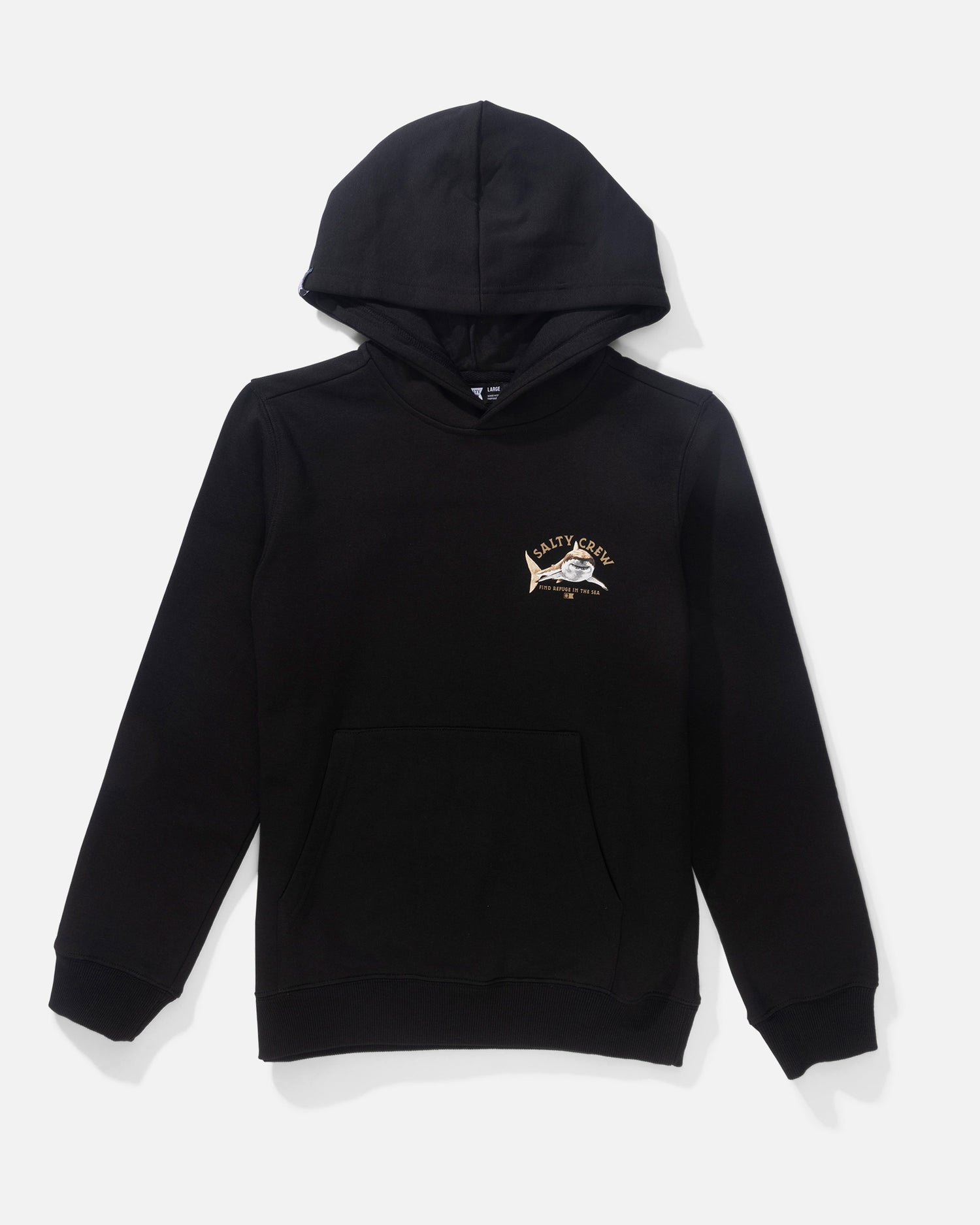 front view of Lurking Boys Hoodie - Black