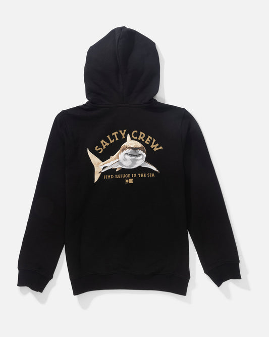 back view of Lurking Boys Hoodie - Black