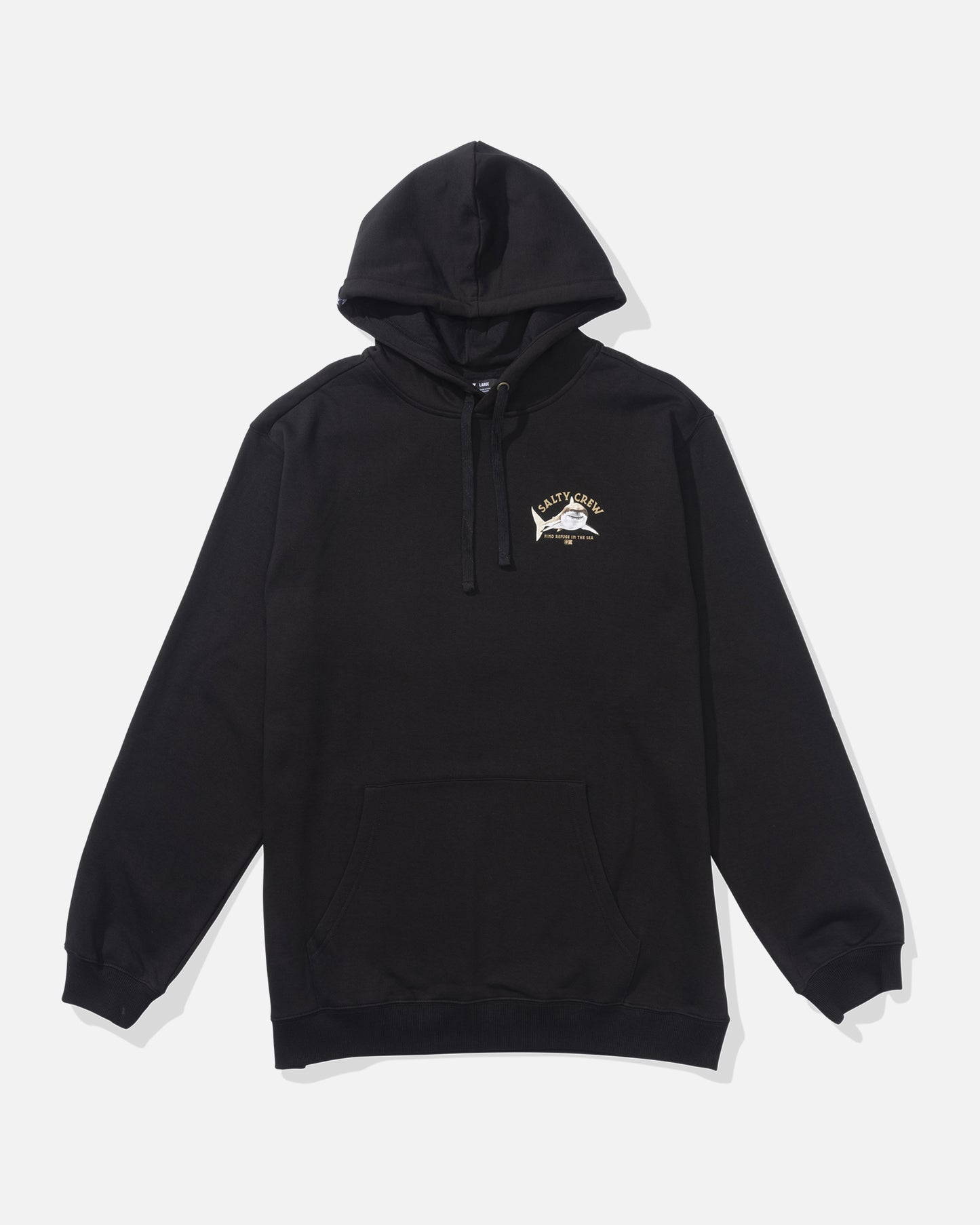 front view of Lurking Fleece Hoodie - Black