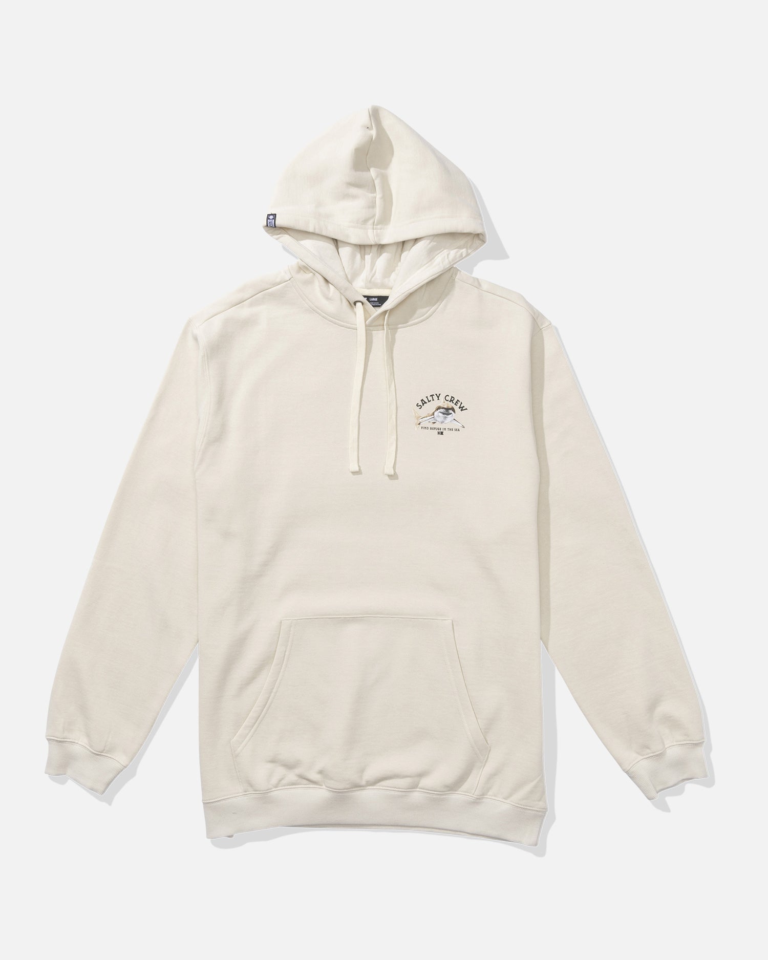 front view of Lurking Fleece Hoodie - Bone