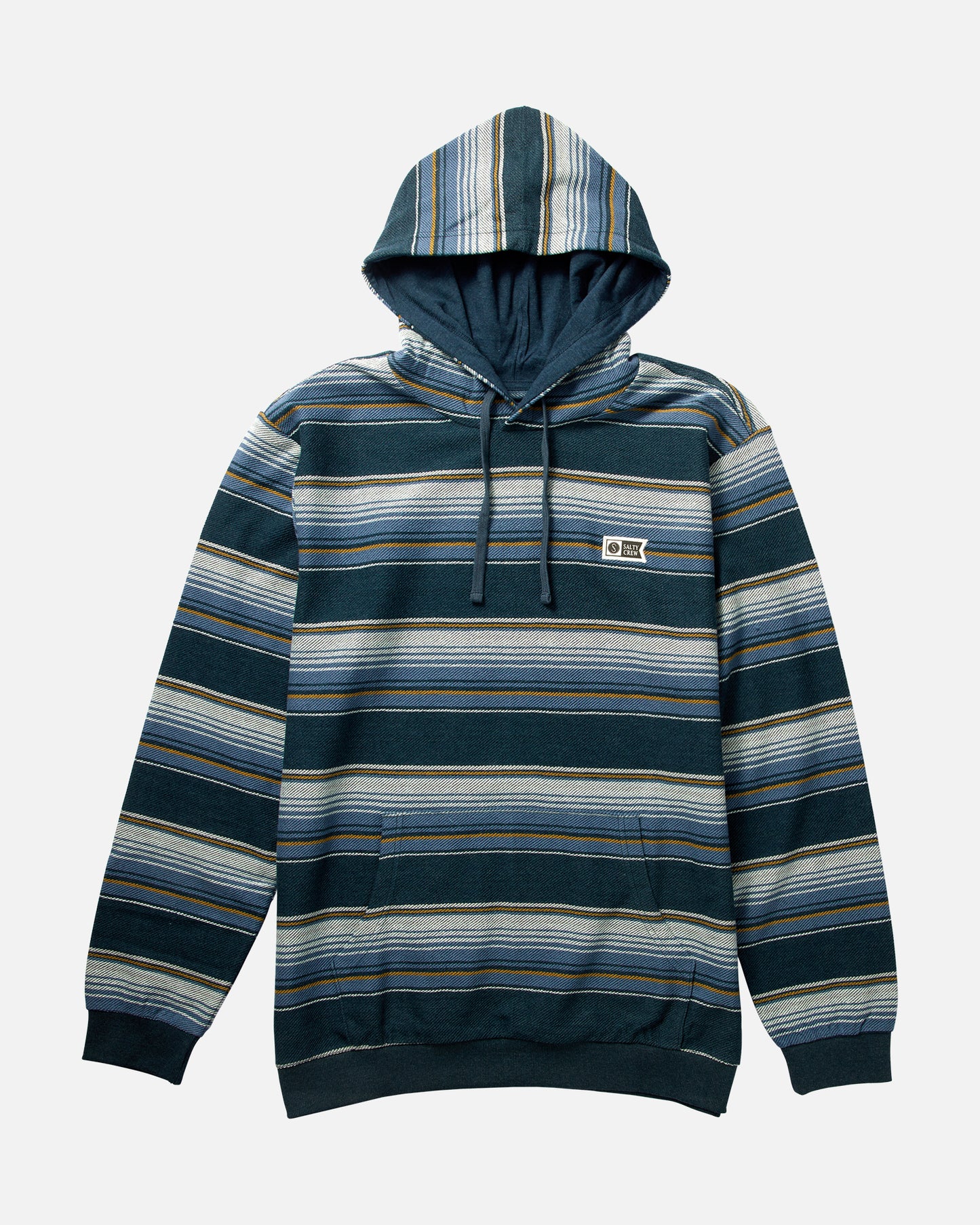 front view of Crewser Navy Hooded Knit