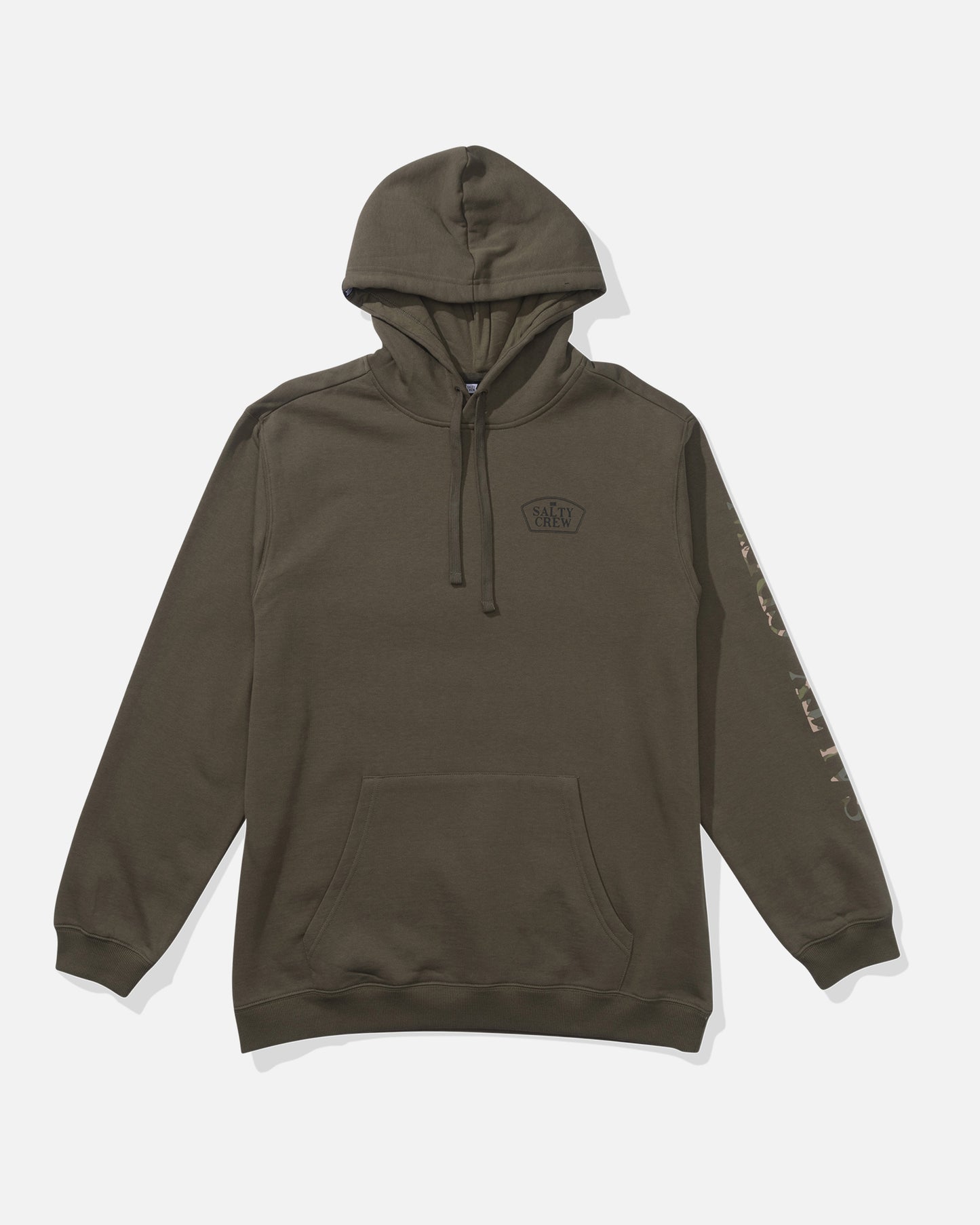 front view of Filler Up Fleece Hoodie - Dusty Olive