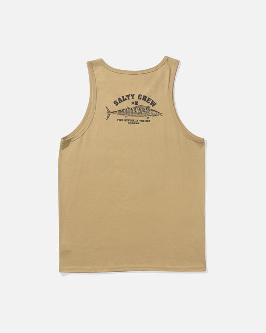 back view of Wahoo Stamp Tank - Khaki