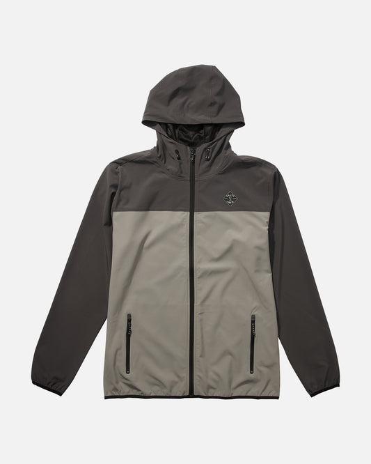 front view of Stowaway Charcoal Jacket