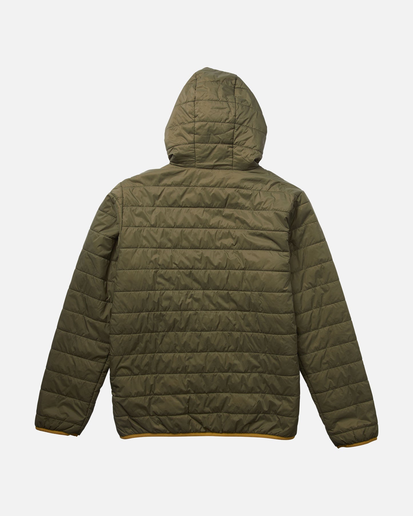 back view of Barrier 2.0 Olive Puff Jacket