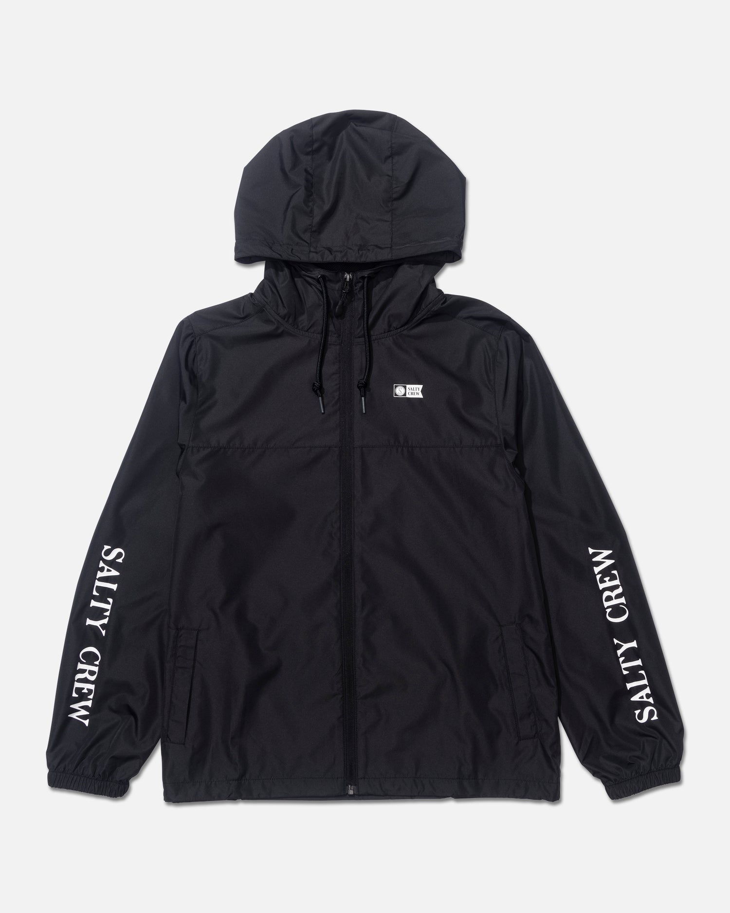 Studio image of the front of the Frits Windbreaker - Black.