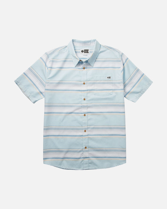 front view of Puerto Sea Blue S/S Woven