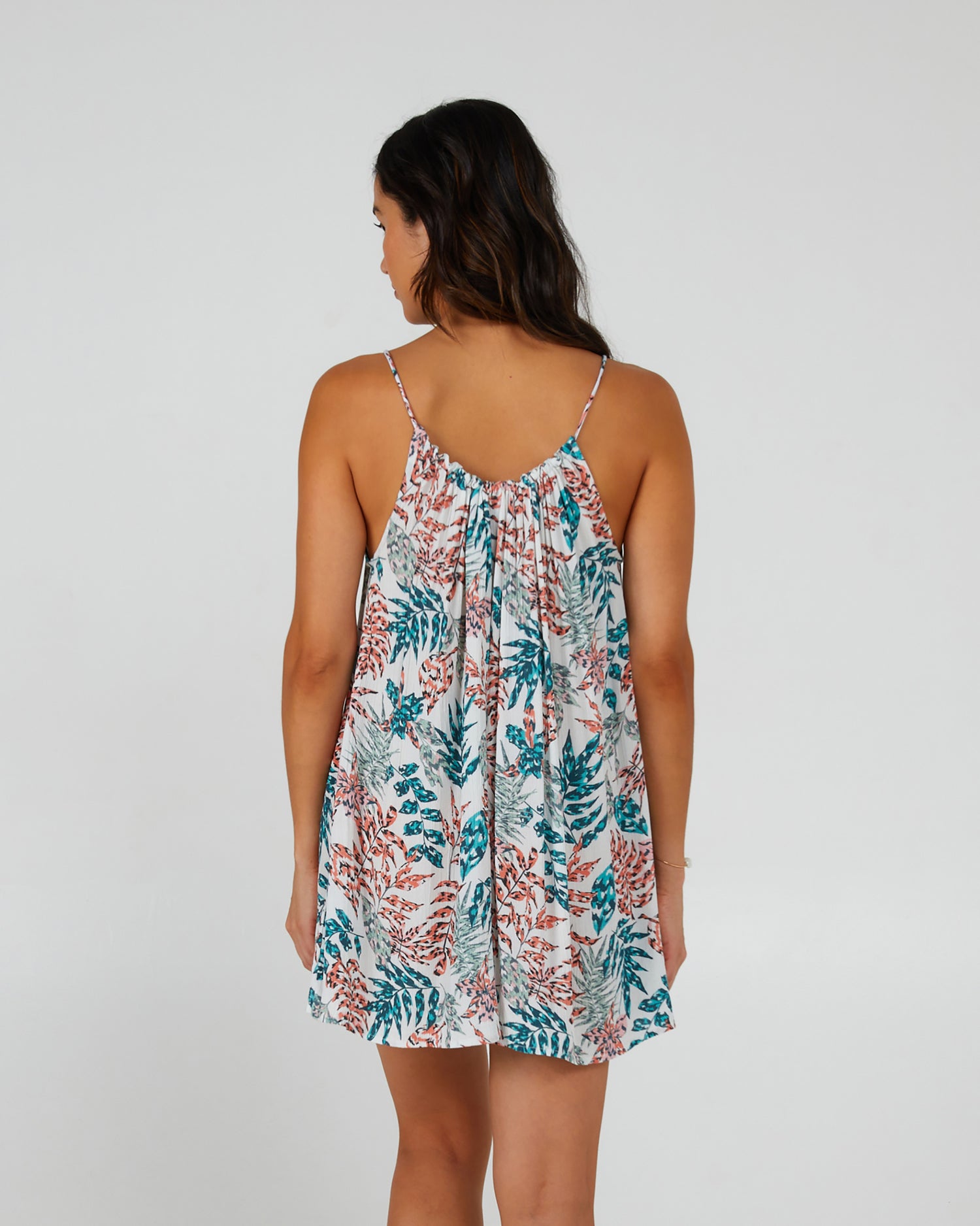 back view of Shorebreak White Tropic Dress