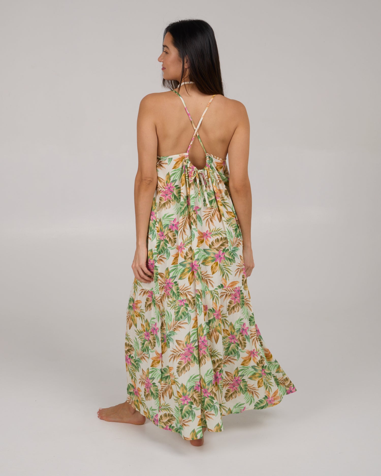 back view of Baja Maxi Dress - Cream