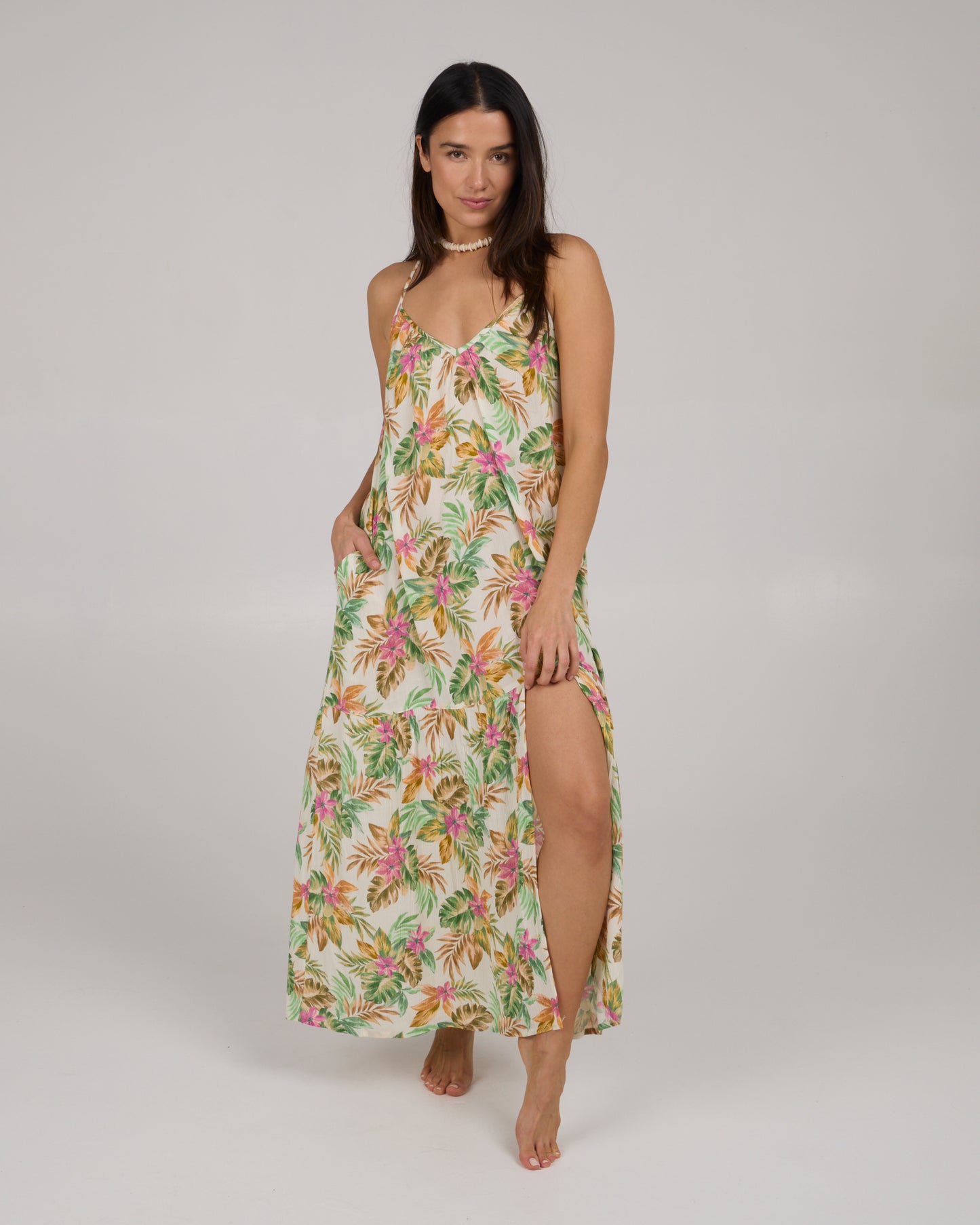 front view of Baja Maxi Dress - Cream