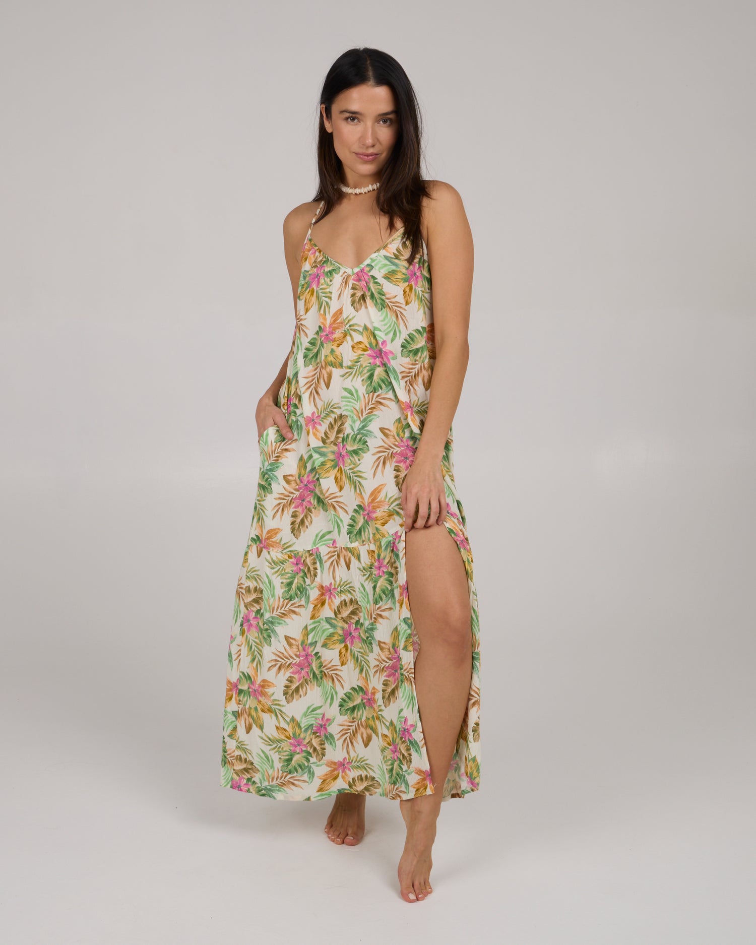 front view of Baja Maxi Dress - Cream