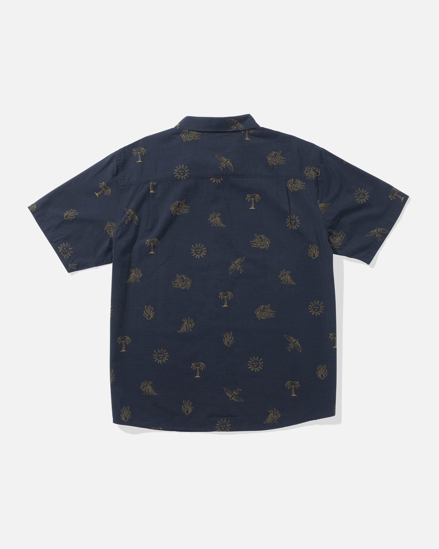 back view of Good Vibes Button Up - Navy